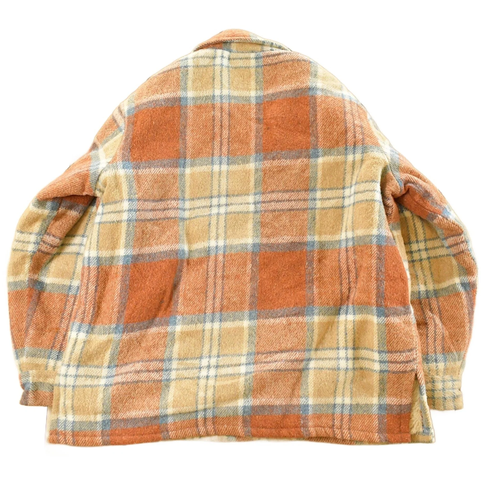 Vintage 1980s Matt Andrews Sherpa Lined Flannel Shirt Jacket Men's Large - Image 2