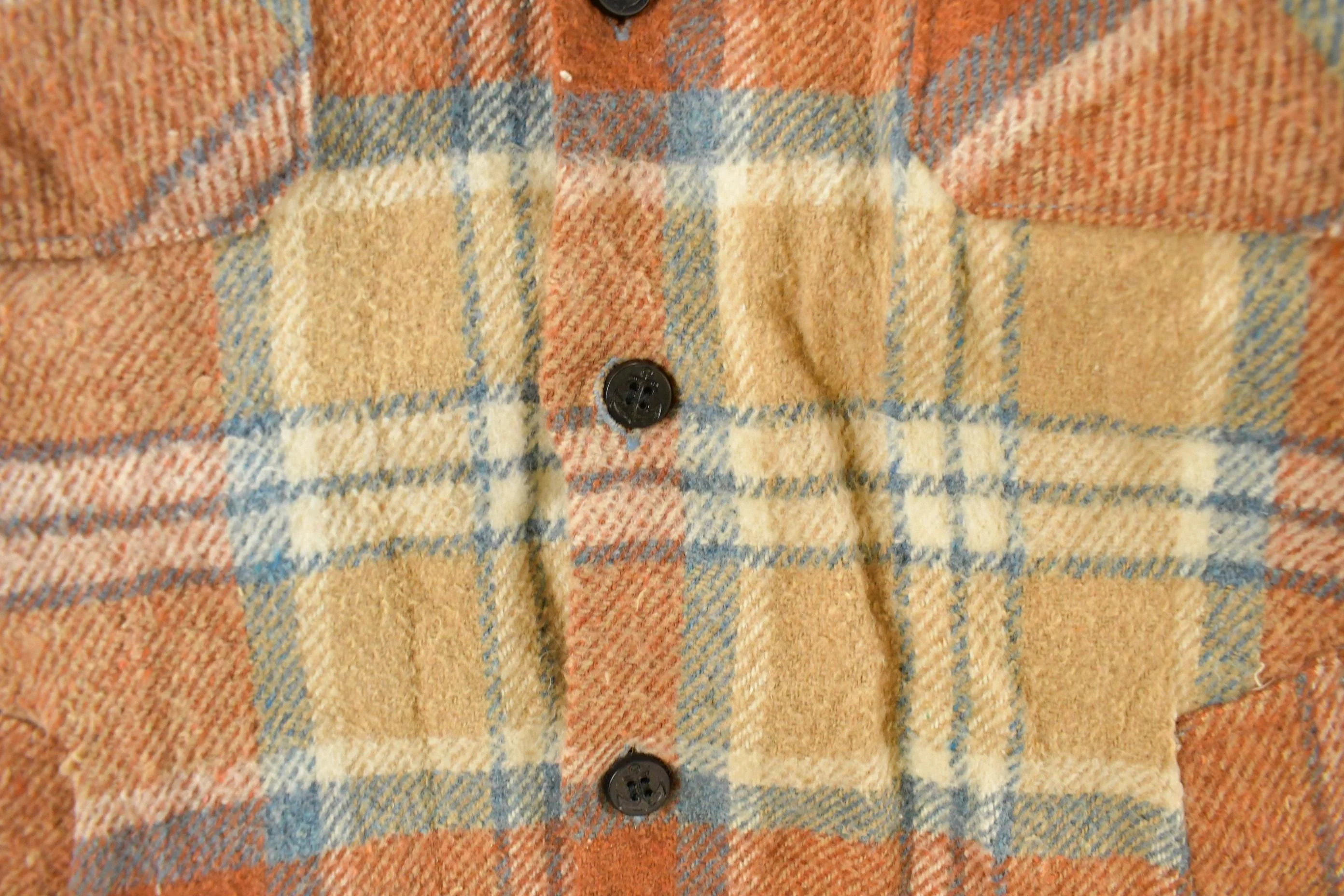 Vintage 1980s Matt Andrews Sherpa Lined Flannel Shirt Jacket Men's Large - Image 4