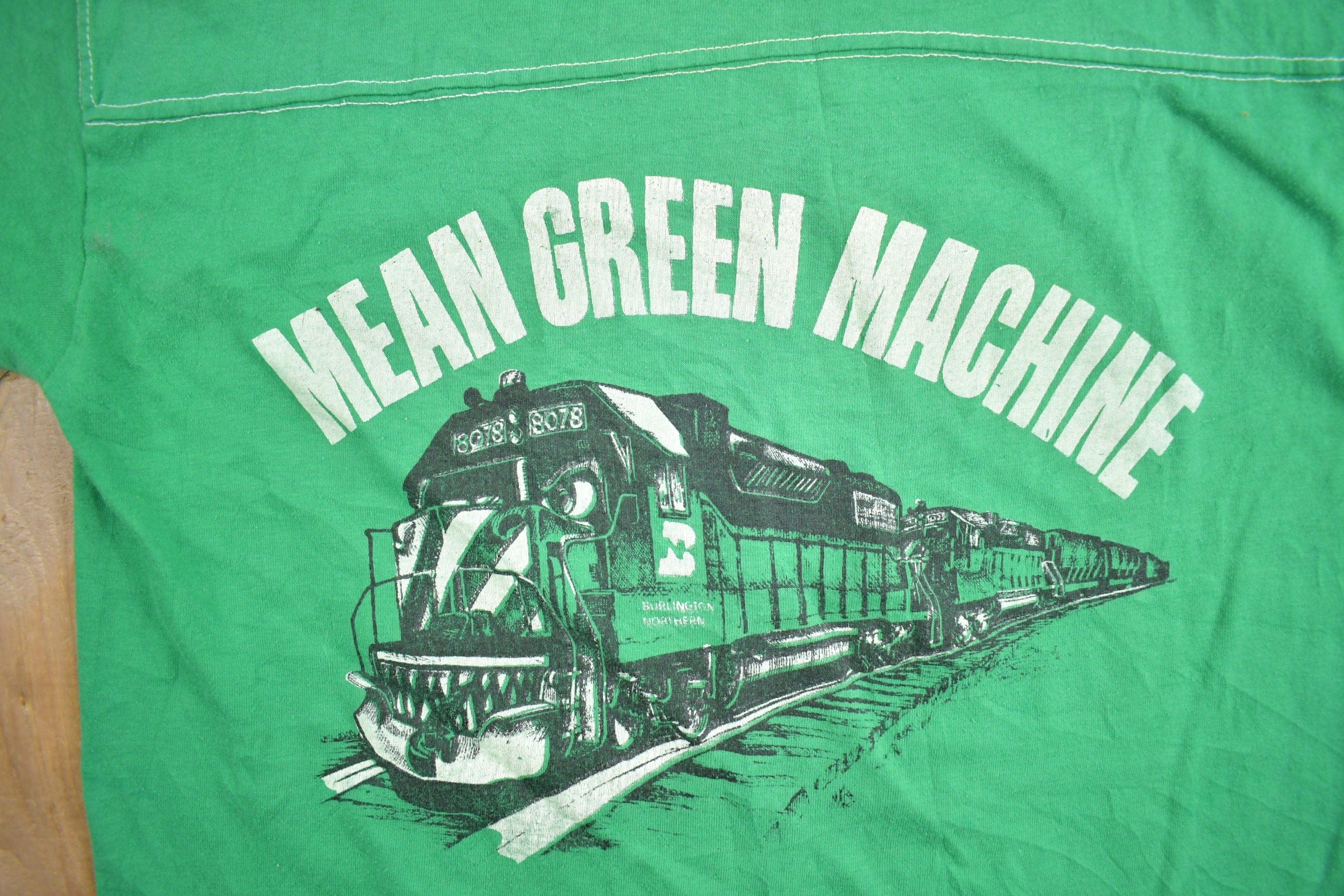 Vintage 1980s Mean Green Machine Train Graphic T Shirt Men's Medium - Image 3
