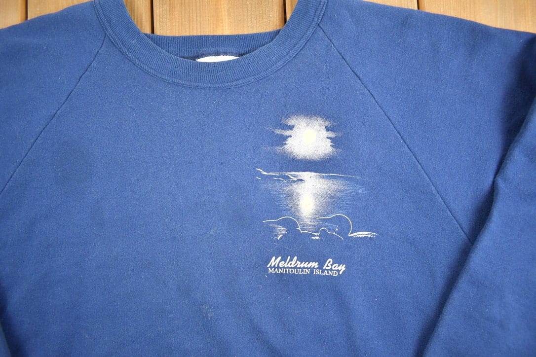 Vintage 1980s Meldrum Bay Manitoulin Island Sweatshirt Men's Large - Image 3