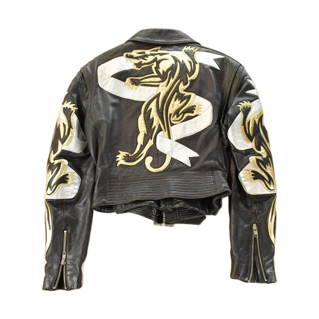 Vintage 1980s Michael Hoban North Beach Motorcycle Leather Jacket Women's XS-S - Image 2