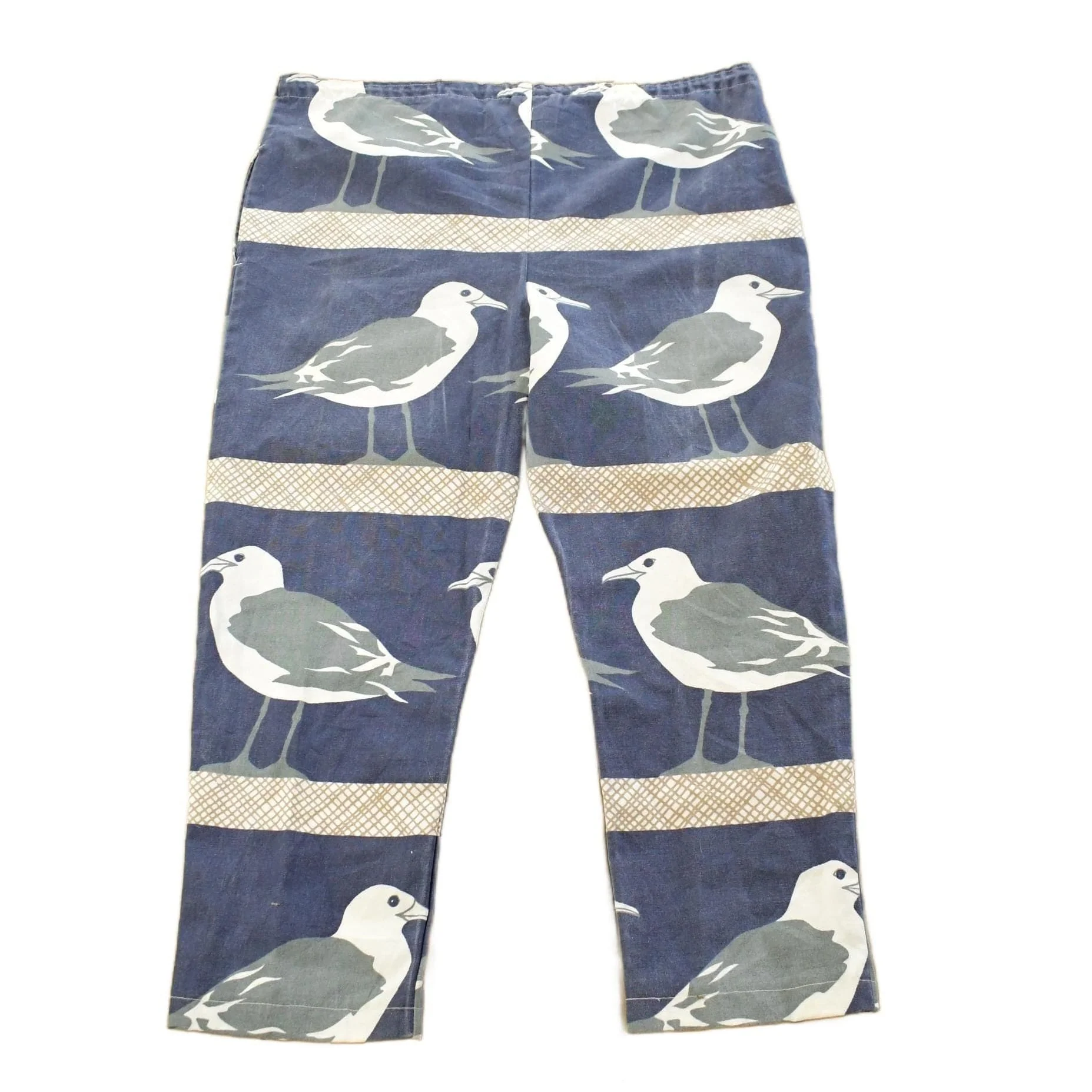 Vintage 1980s Michigan Rag Co Seagull Bird All Over Print Pants Men's Large - Image 2