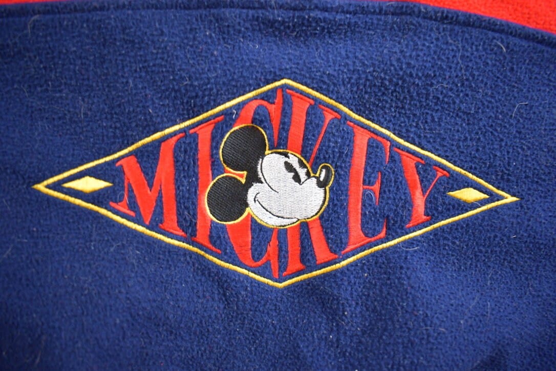 Vintage 1980s Mickey Mouse Embroidered Disney Fleece Sweater - Image 3