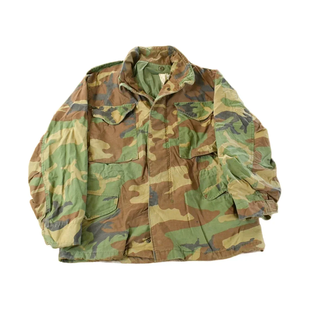 Vintage 1980s Military Camo Jacket Men's Small Short