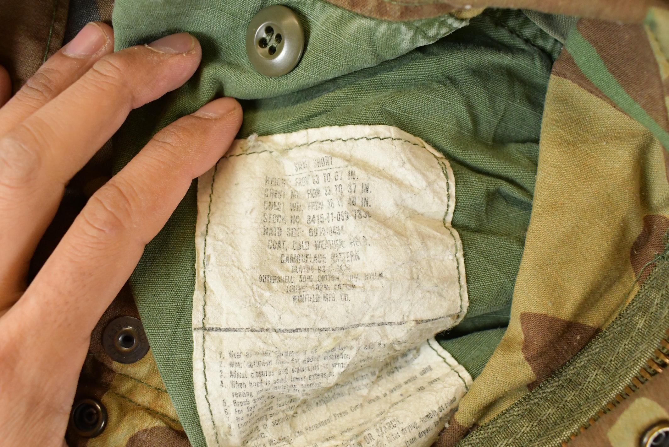 Vintage 1980s Military Camo Jacket Men's Small Short - Image 5