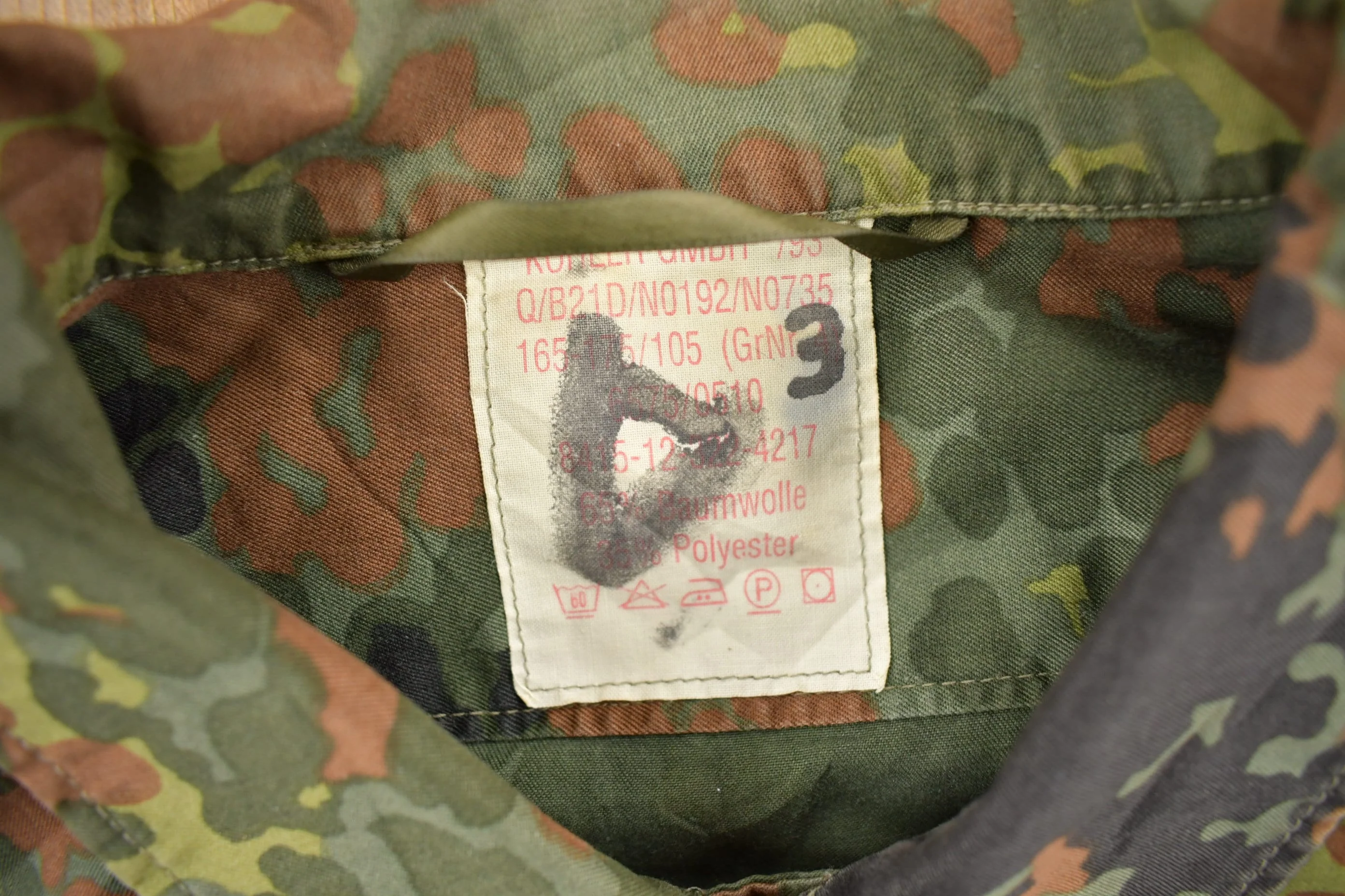Vintage 1980s Military Camouflaged Jacket Men's Medium - Image 6