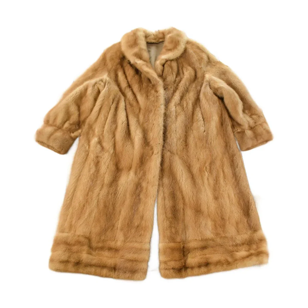 Vintage 1980s Mink Fur Coat Women's Large