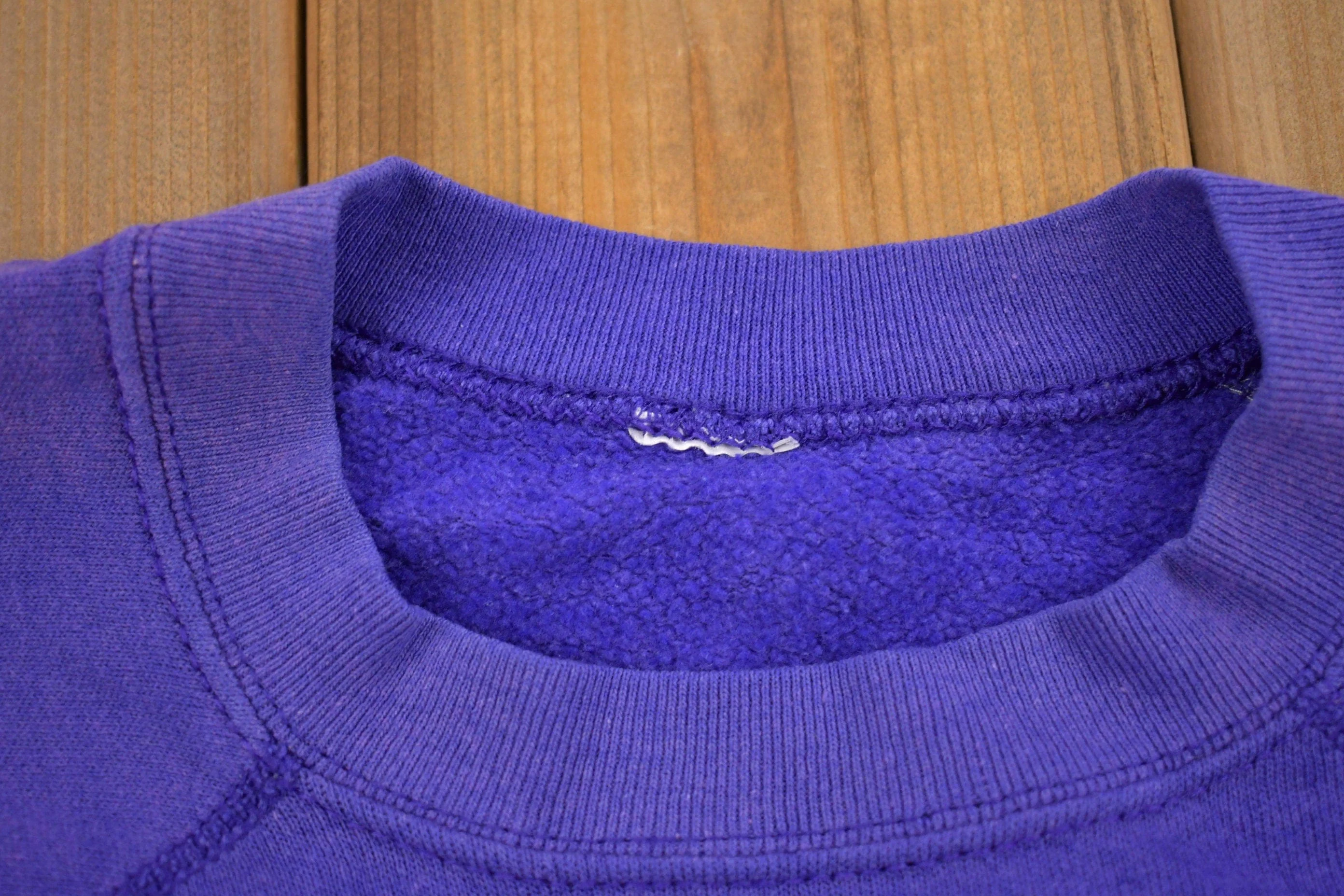 Vintage 1980s Minnesota Viking NFL Graphic Raglan Crewneck Sweatshirt Men's 2XL - Image 3