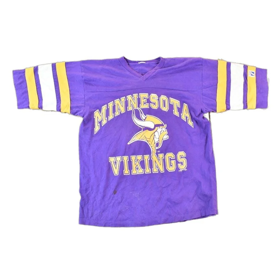 Vintage 1980s Minnesota Vikings NFL Graphic T-Shirt Men's Large