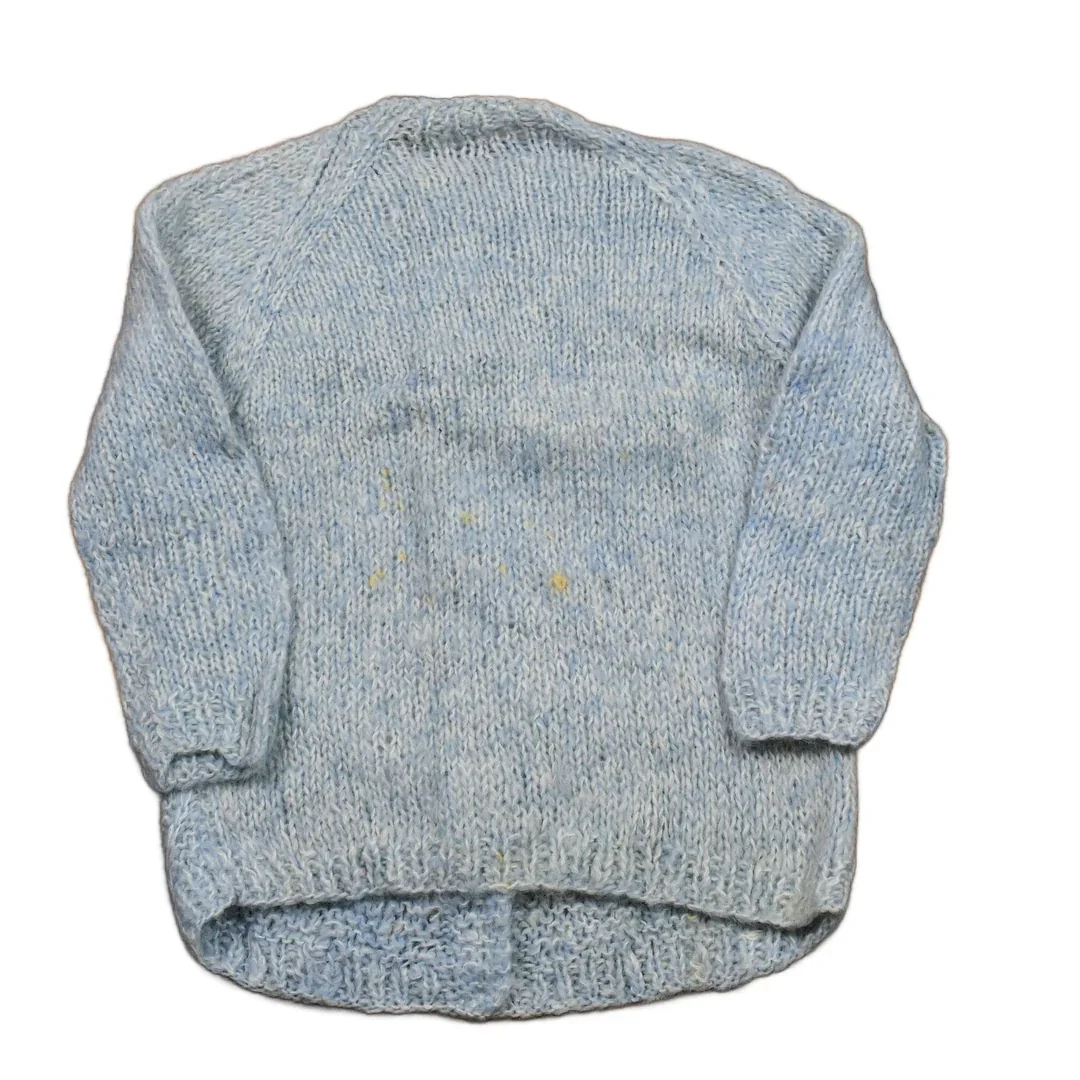 Vintage 1980s Mohair Wool Hand Knit Cardigan Sweater Women's S - Image 2