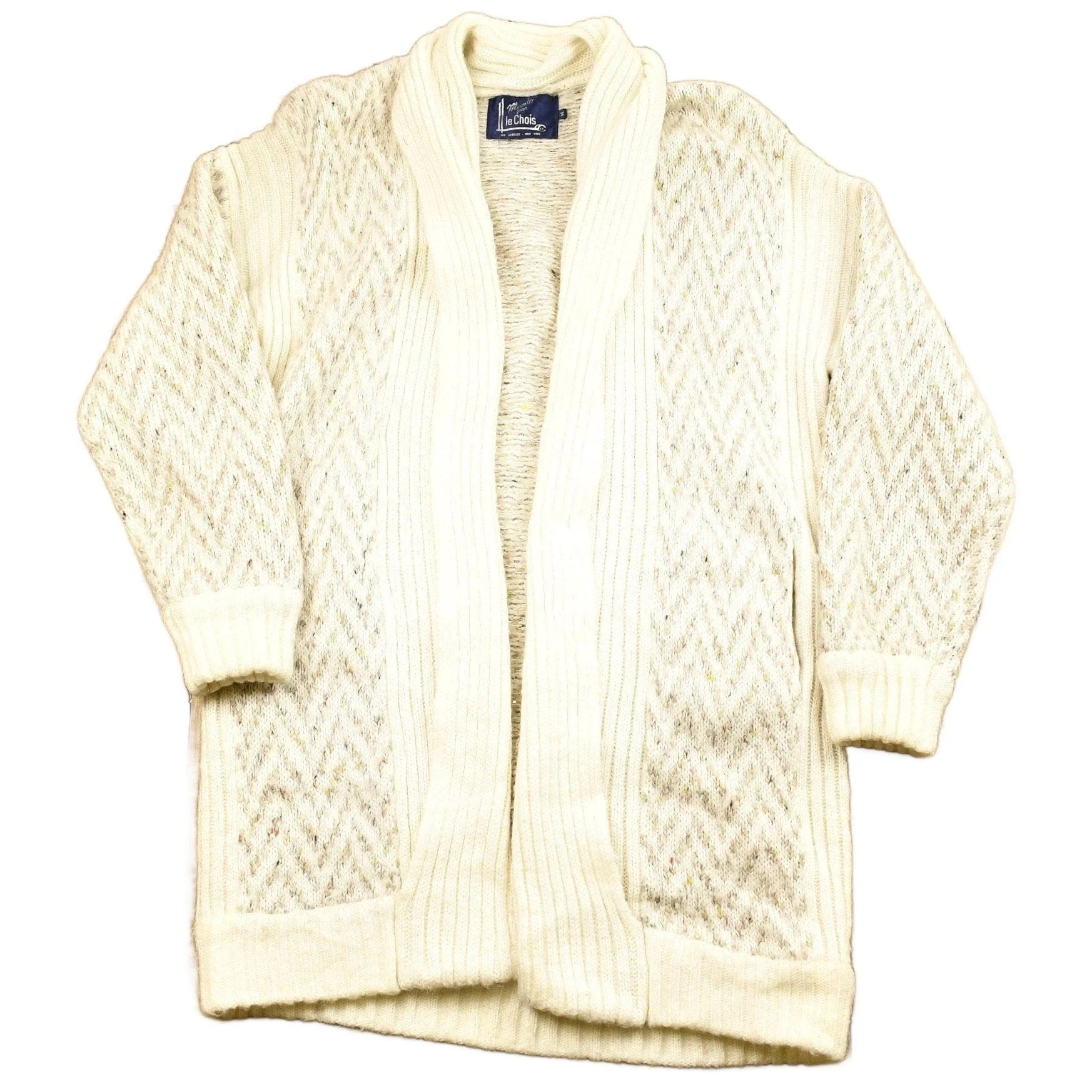 Vintage 1980s Monto Pan Le Chois Long Shall Cardigan Sweater Men's Medium