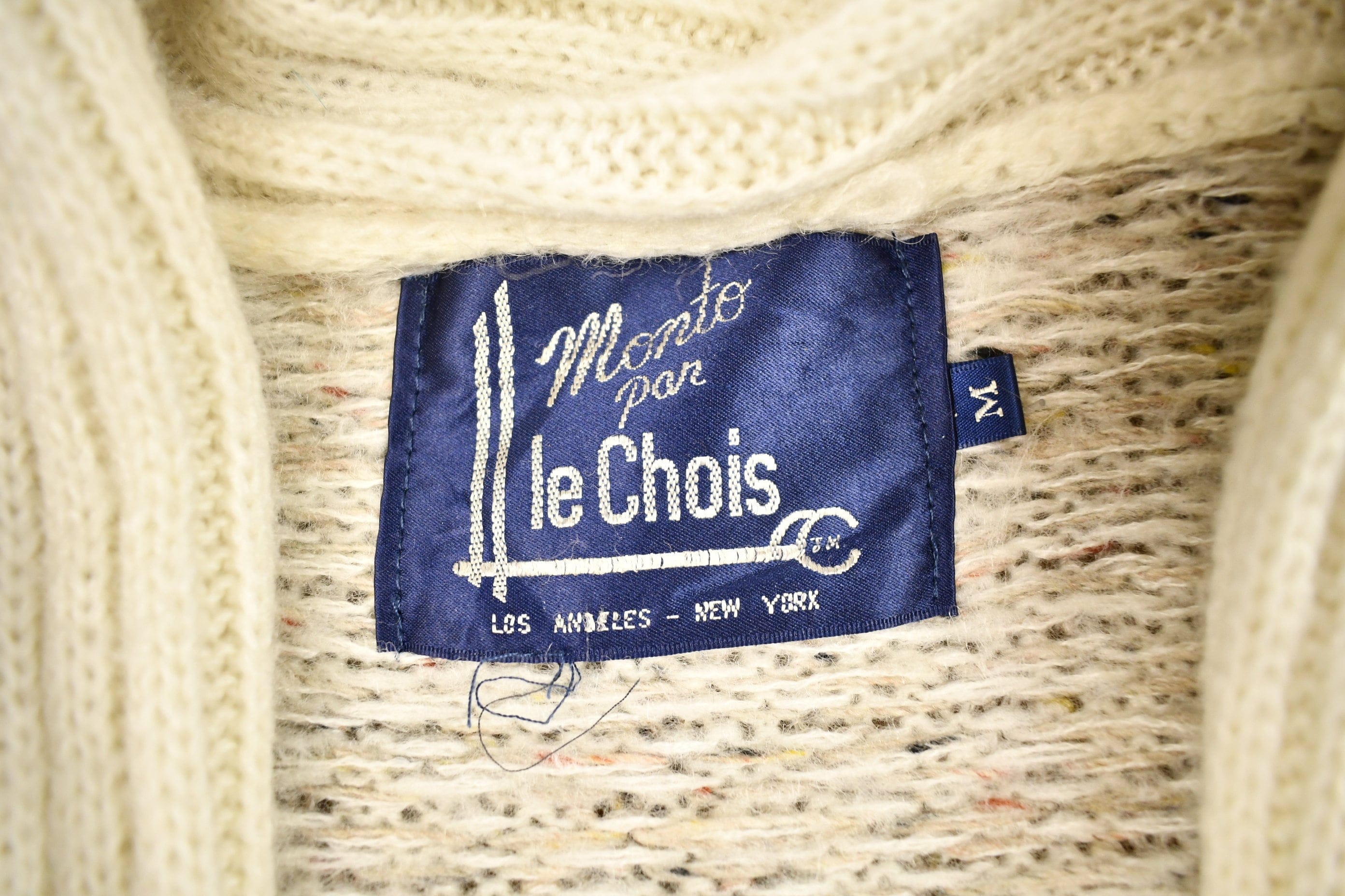 Vintage 1980s Monto Pan Le Chois Long Shall Cardigan Sweater Men's Medium - Image 4