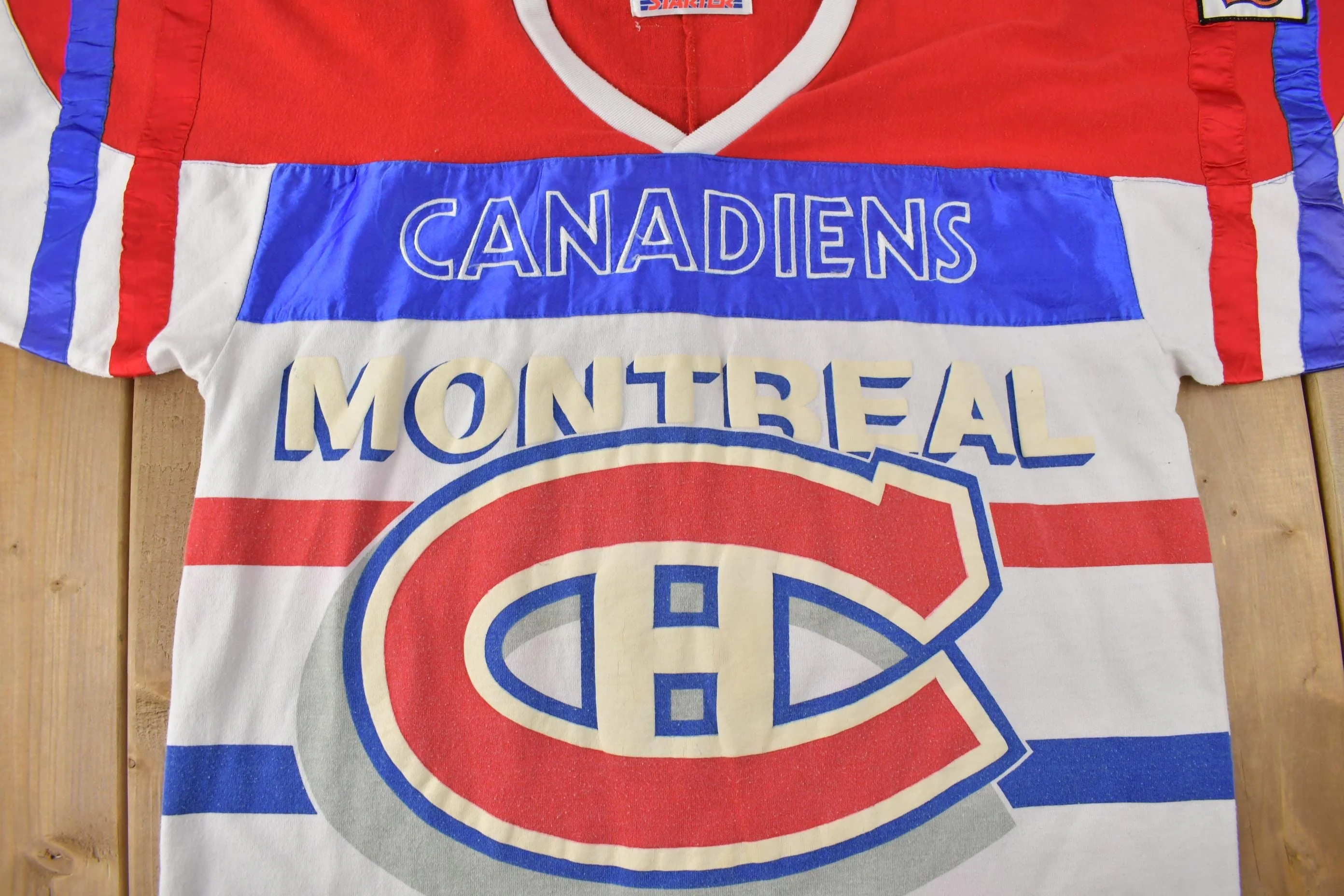 Vintage 1980s Montreal Canadiens NHL Starter Sweatshirt Men's Medium - Image 3