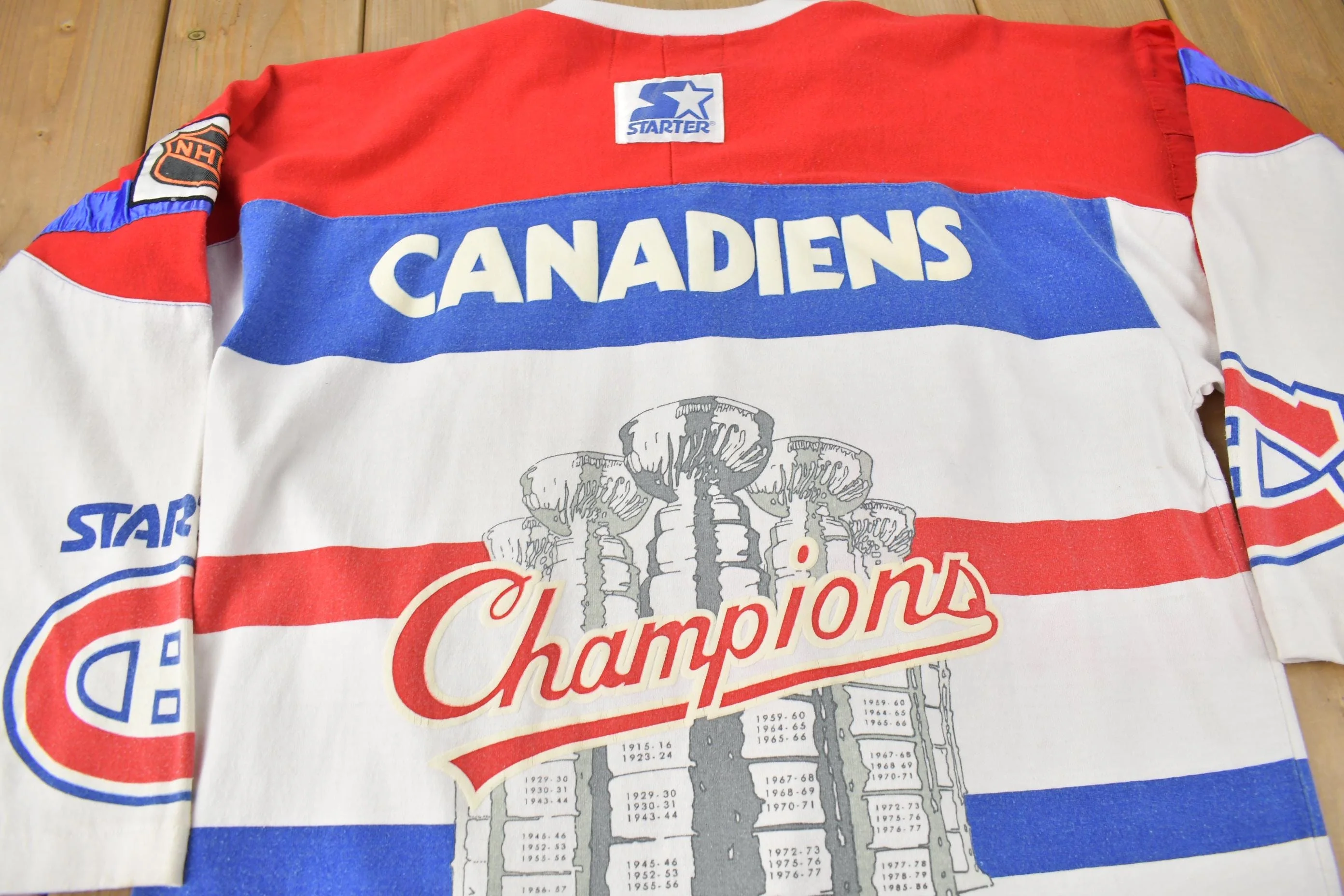 Vintage 1980s Montreal Canadiens NHL Starter Sweatshirt Men's Medium - Image 4