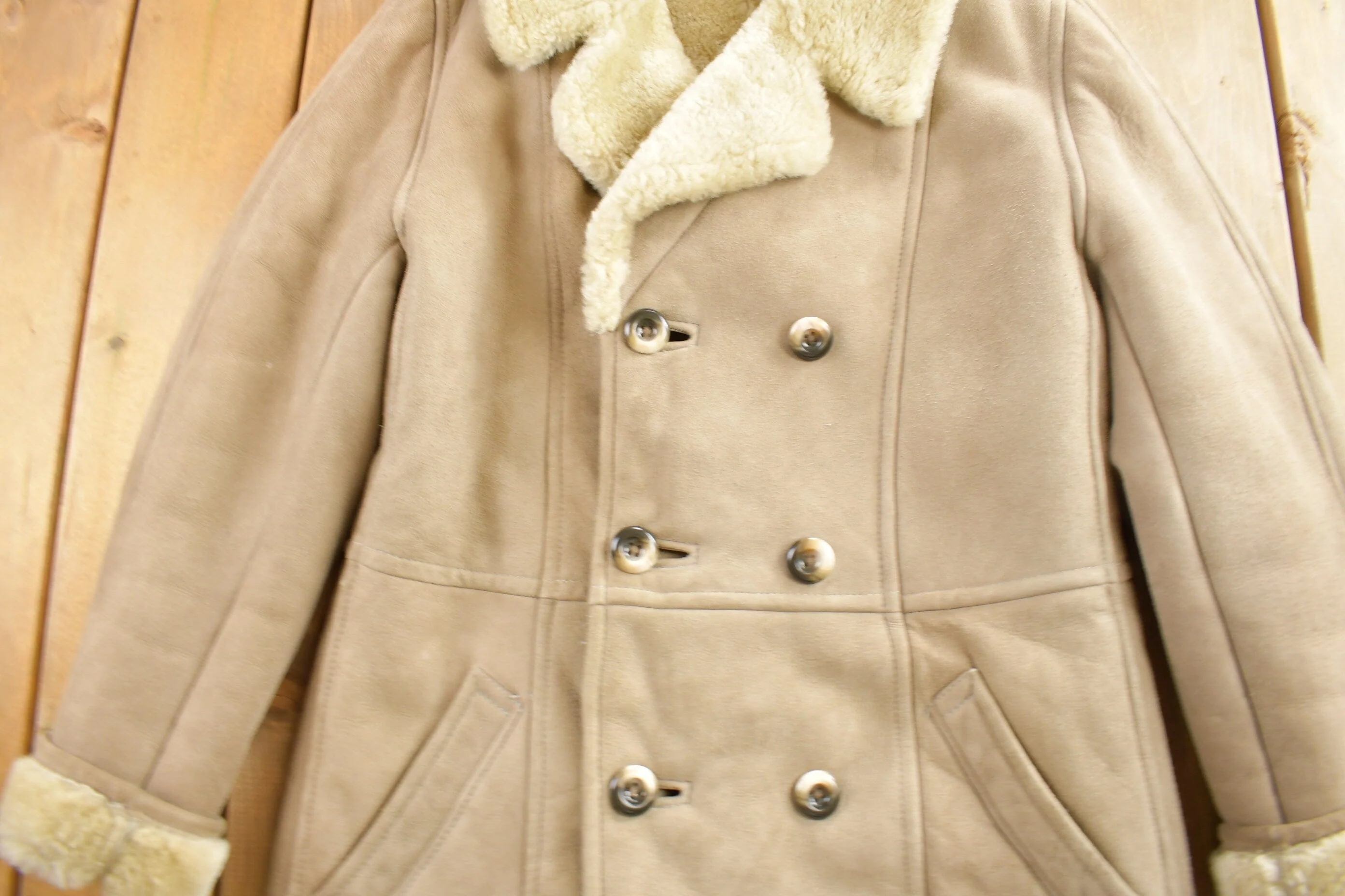 Vintage 1980s Morlands Lambskin Shearling Leather Jacket Men's Medium - Image 3