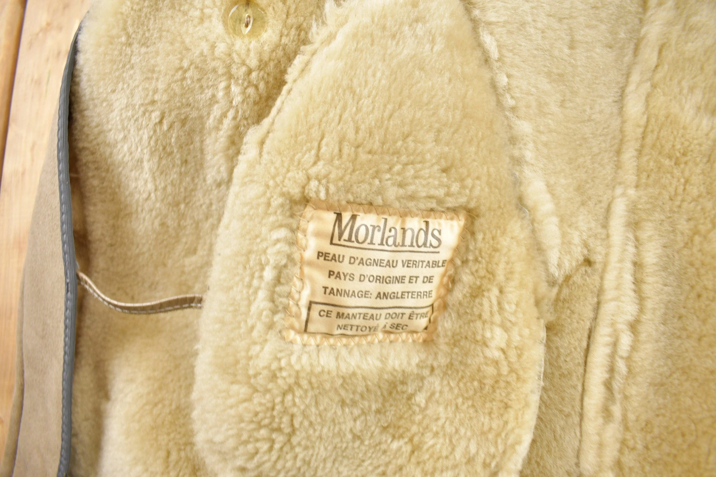 Vintage 1980s Morlands Lambskin Shearling Leather Jacket Men's Medium - Image 6