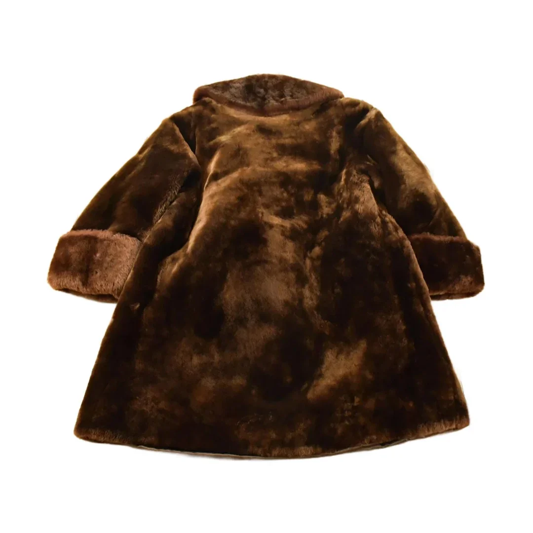 Vintage 1980s Mouton Fur Coat Adult Large Men's Large - Image 2