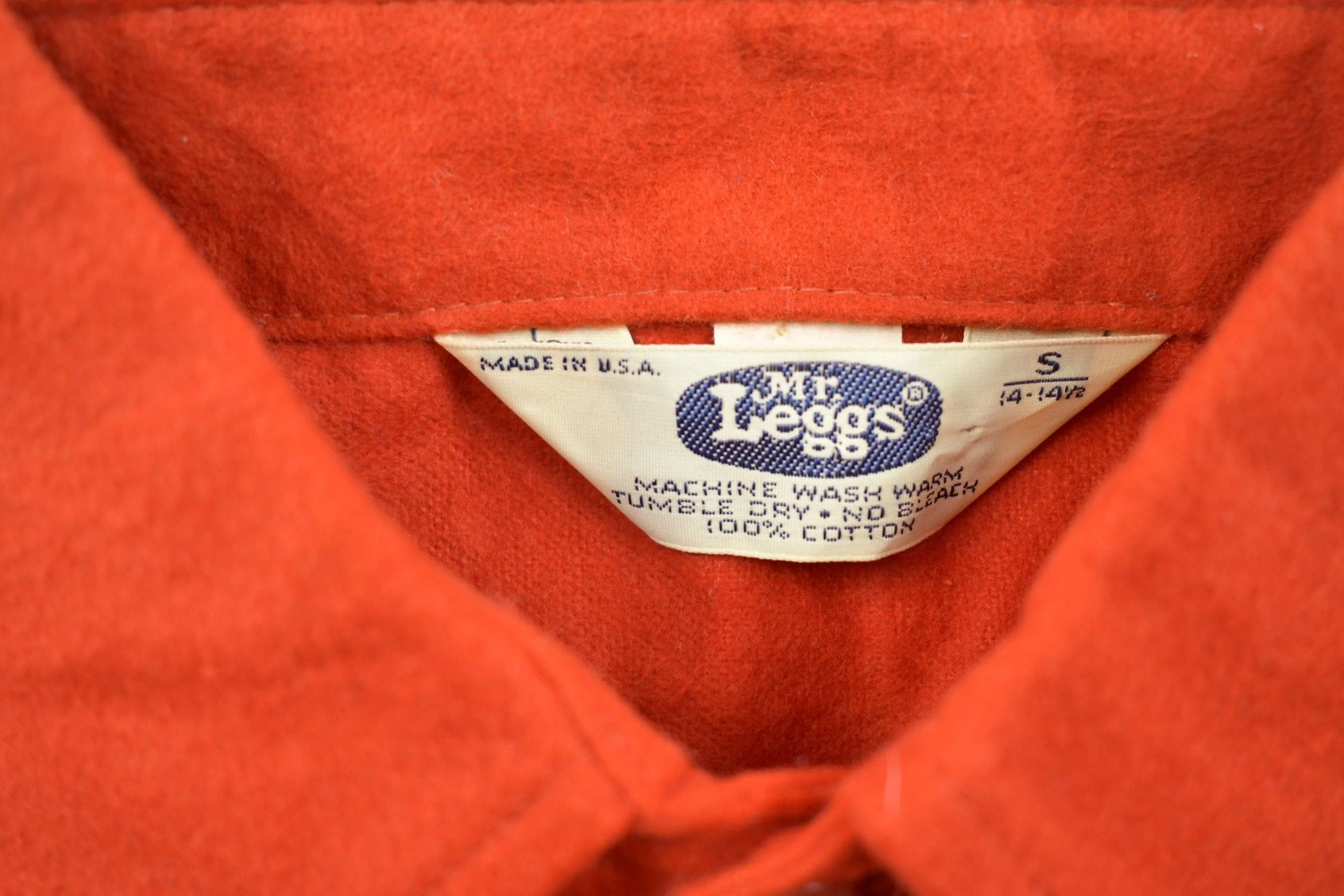 Vintage 1980s Mr. Leggs Wool Button Up Board Shirt Men's Small - Image 4