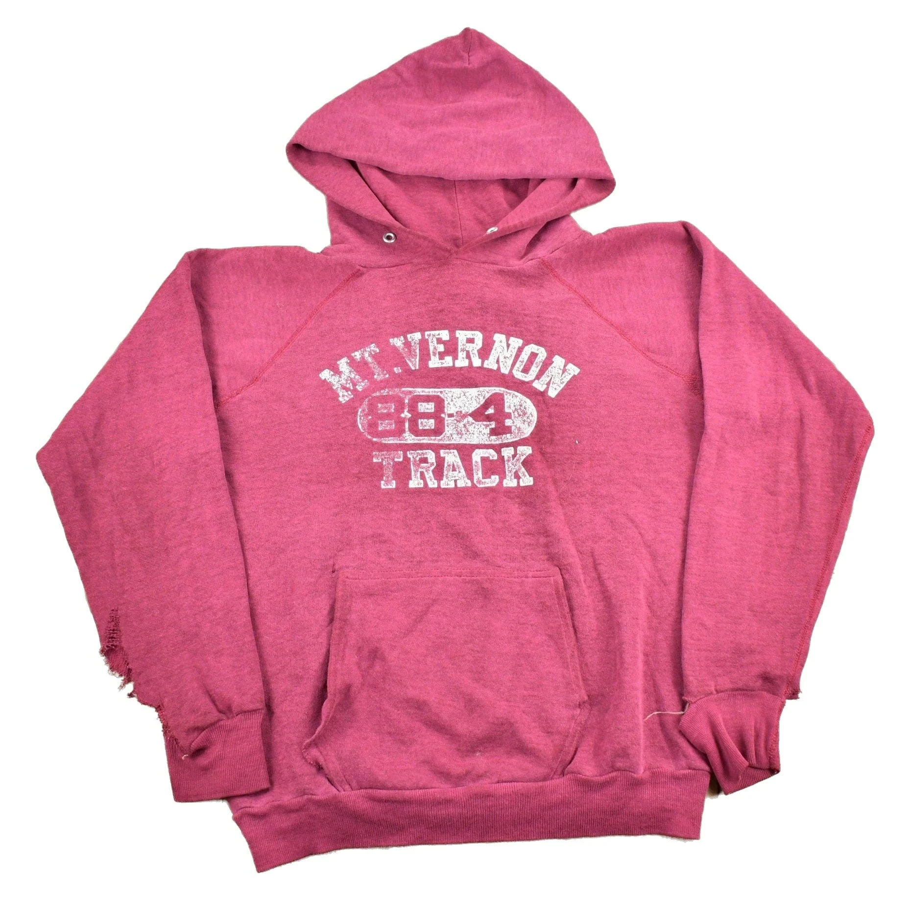 Vintage 1980s Mt Vernon Track Graphic Hoodie Men's Small