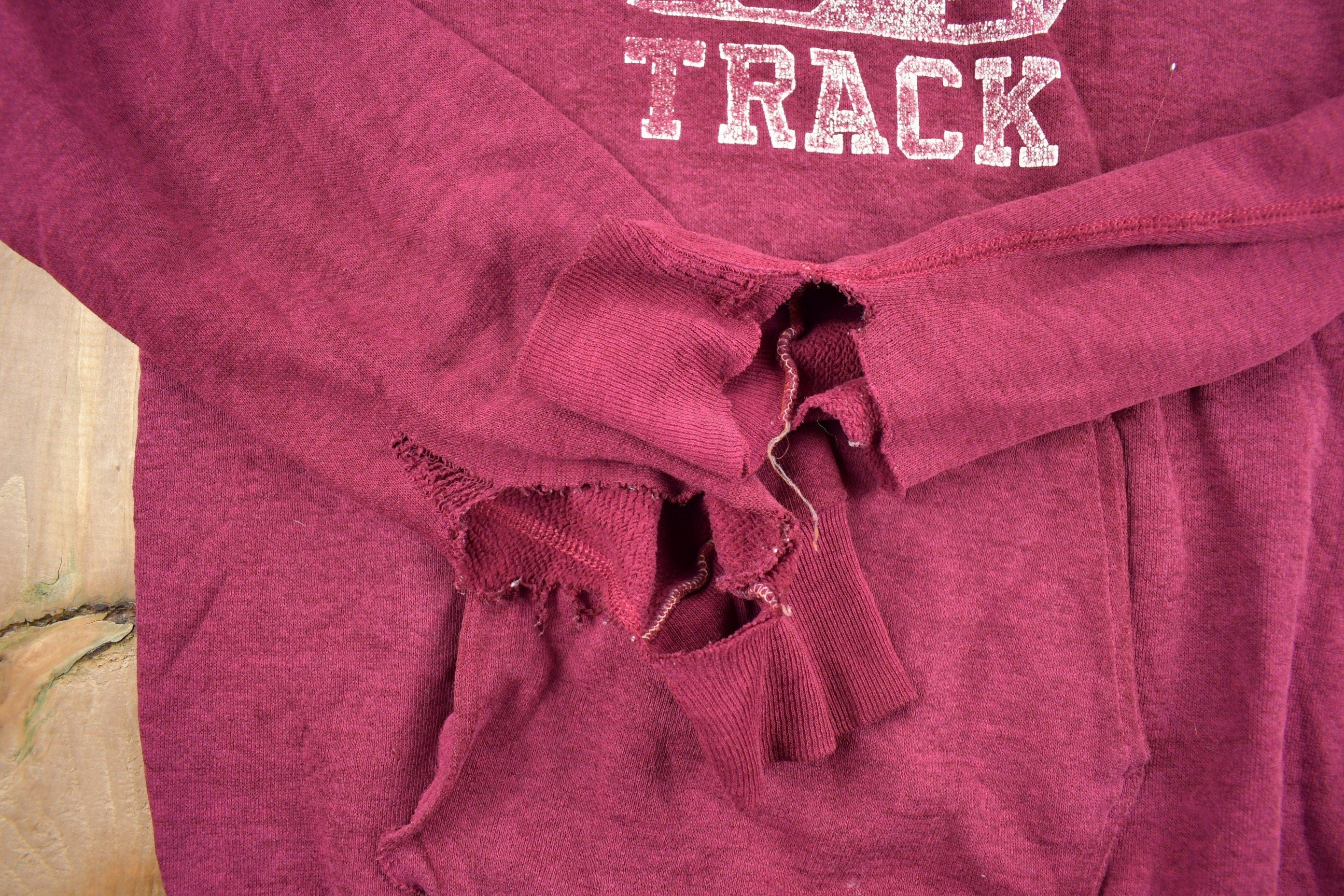 Vintage 1980s Mt Vernon Track Graphic Hoodie Men's Small - Image 4