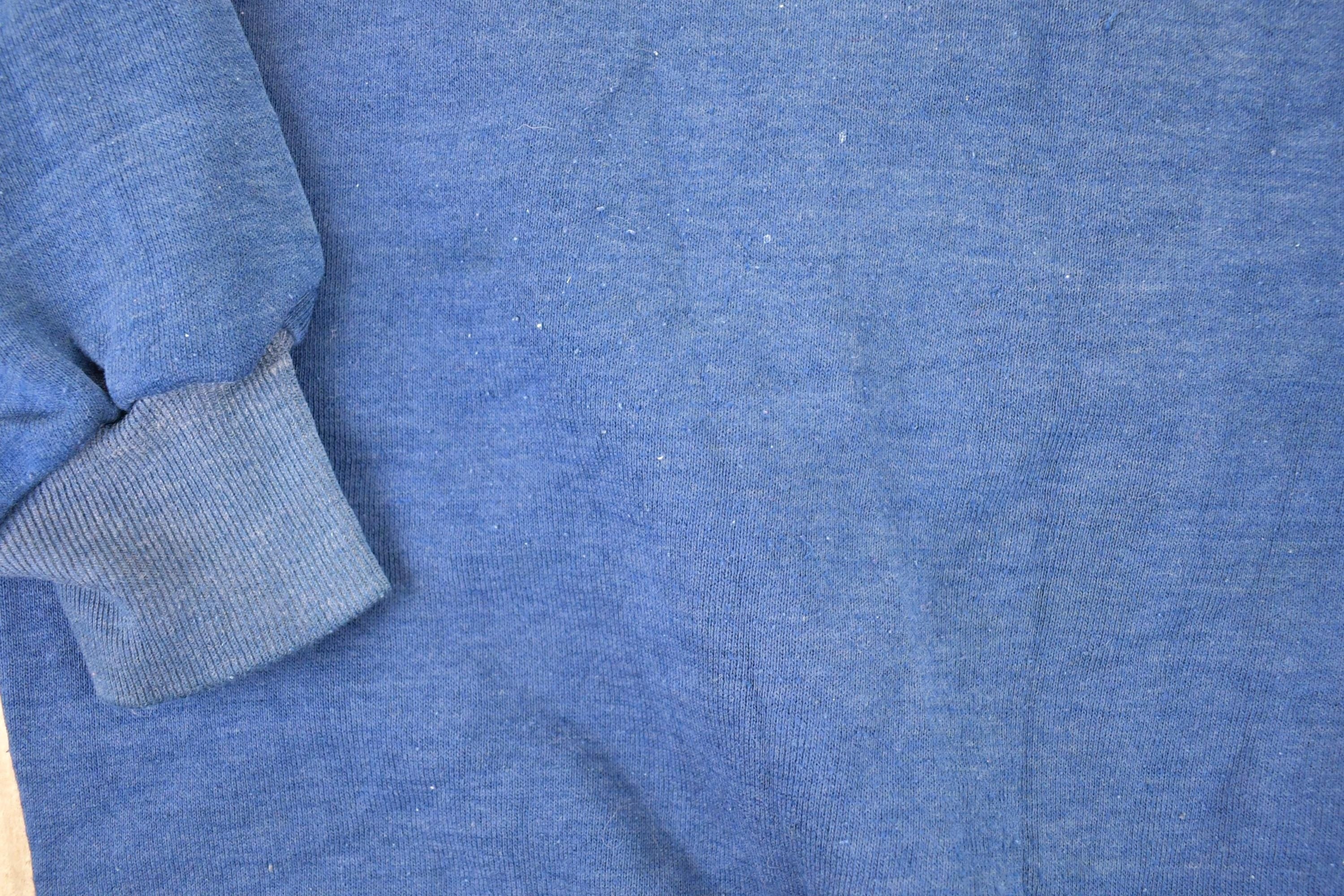 Vintage 1980s Navy Blank Crewneck Sweatshirt Women's L - Image 3
