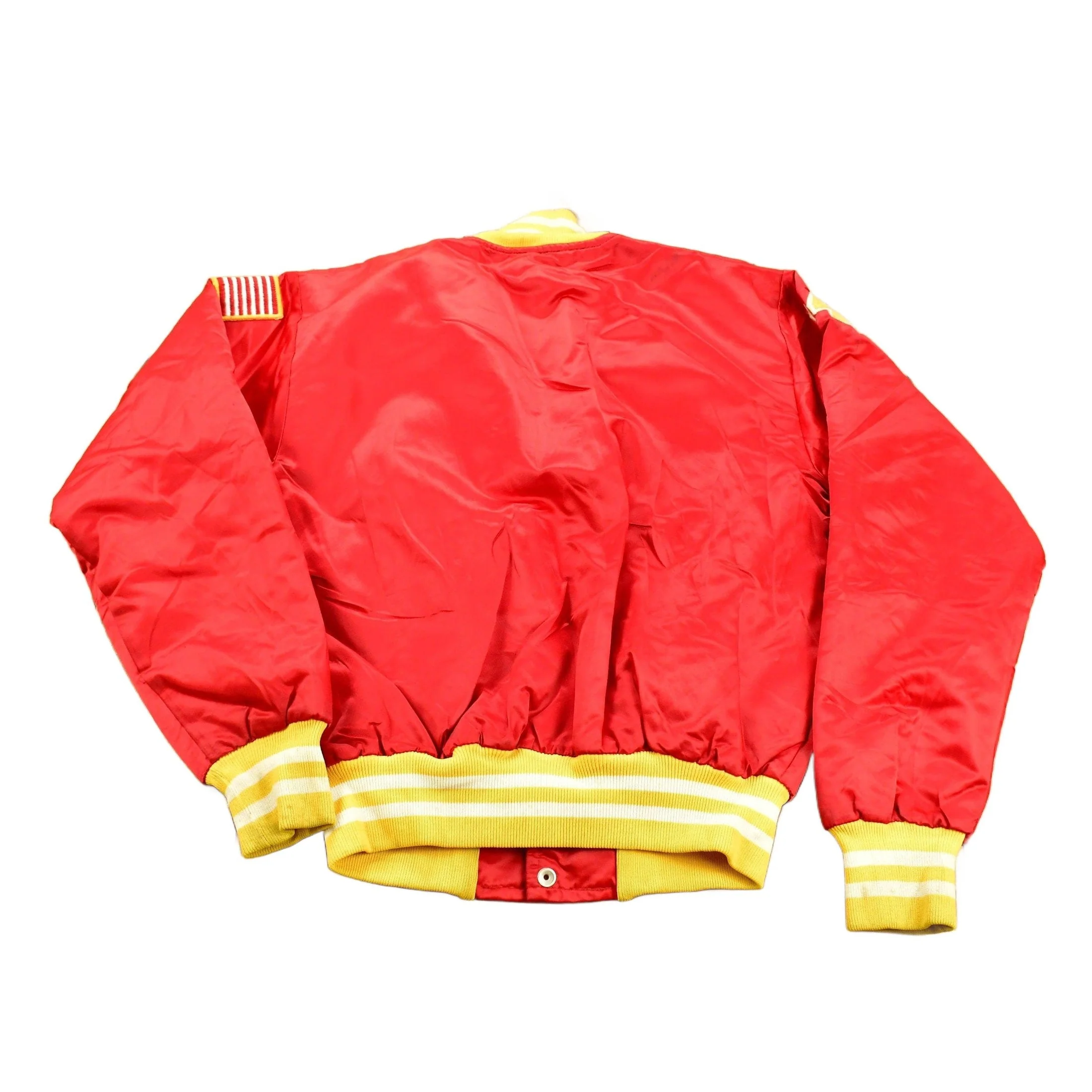 Vintage 1980s New Jersey Rockets Fleece Lined Satin Jacket Men's S - Image 2