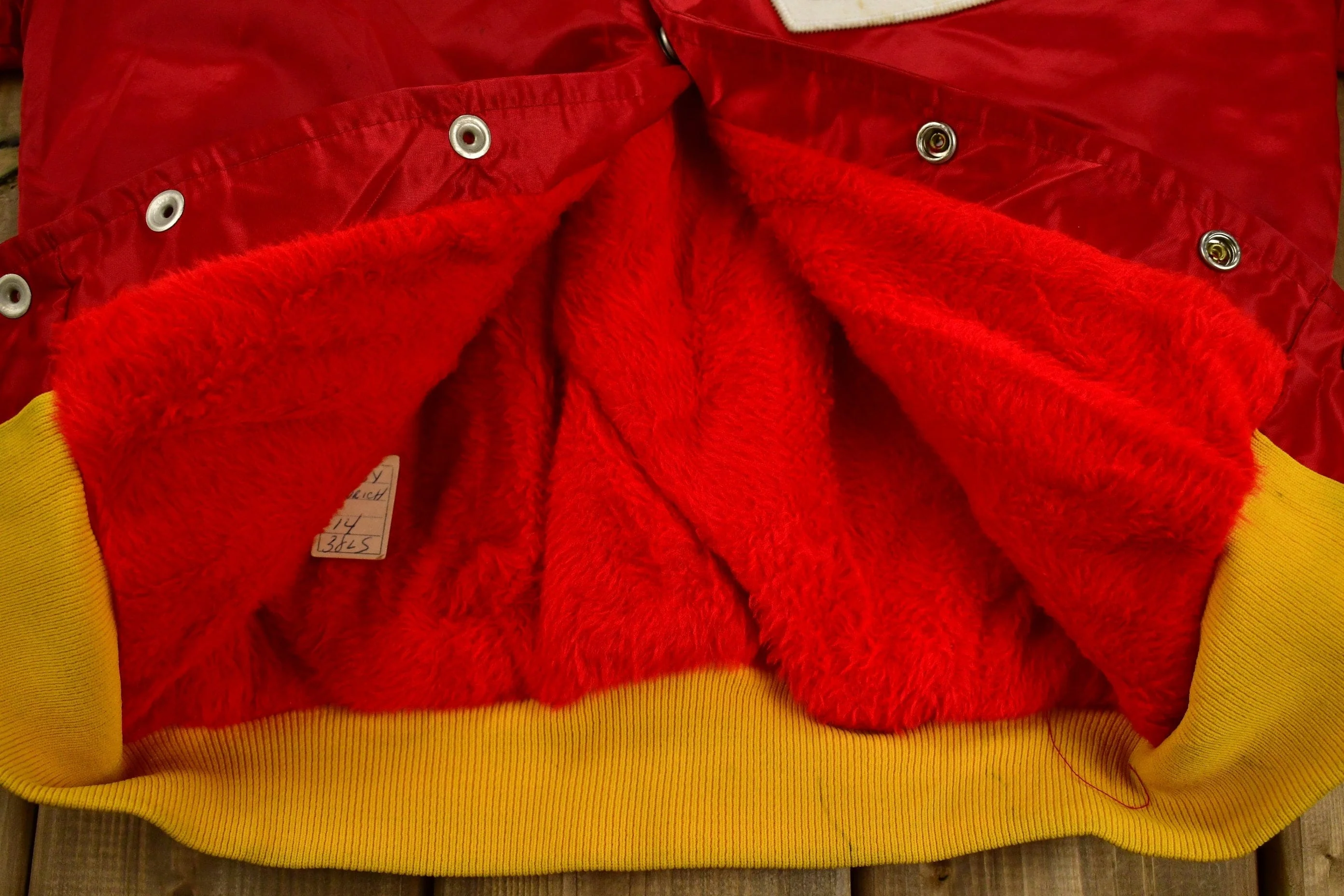 Vintage 1980s New Jersey Rockets Fleece Lined Satin Jacket Men's S - Image 5