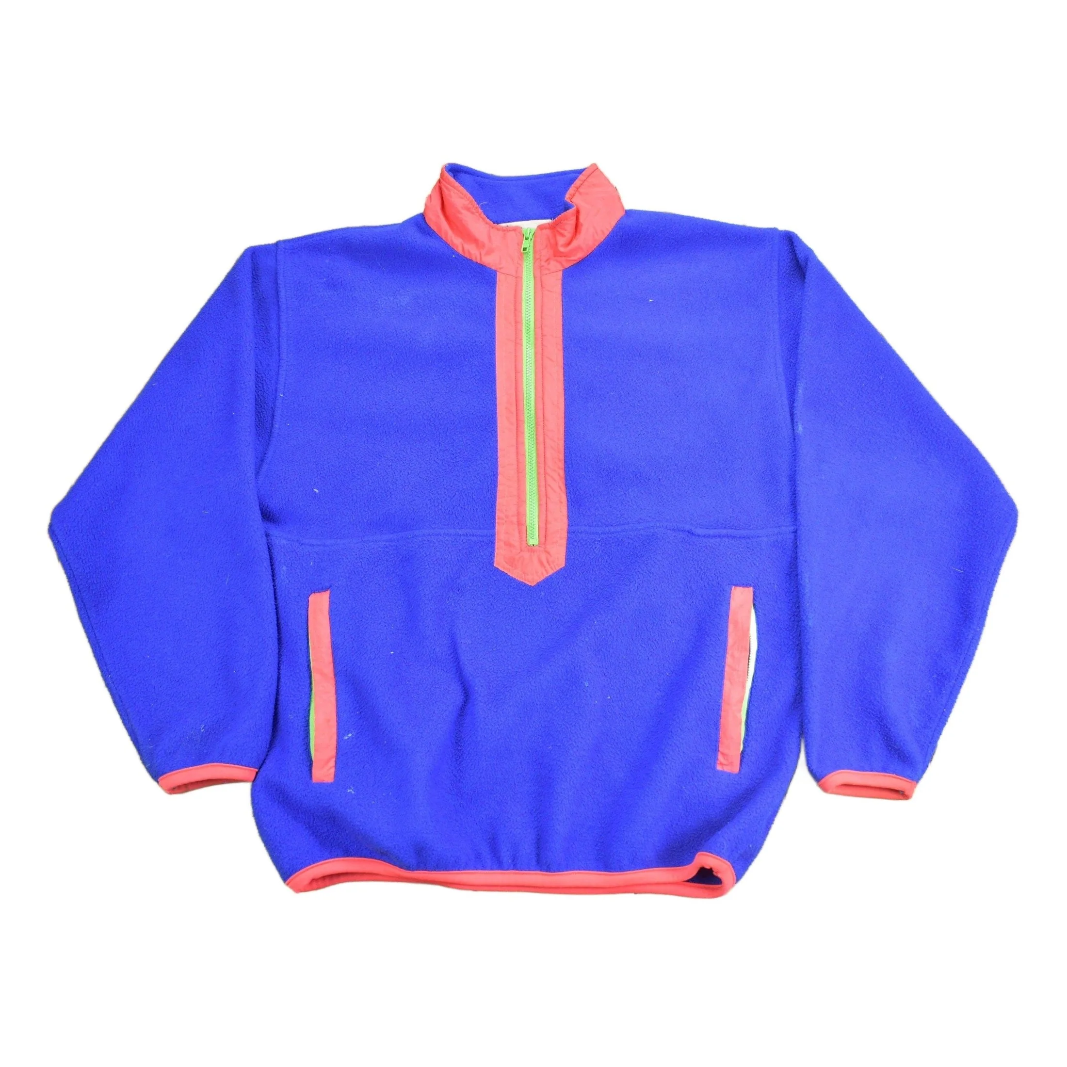Vintage 1980s North Country Half Zip Fleece Sweater Men's S