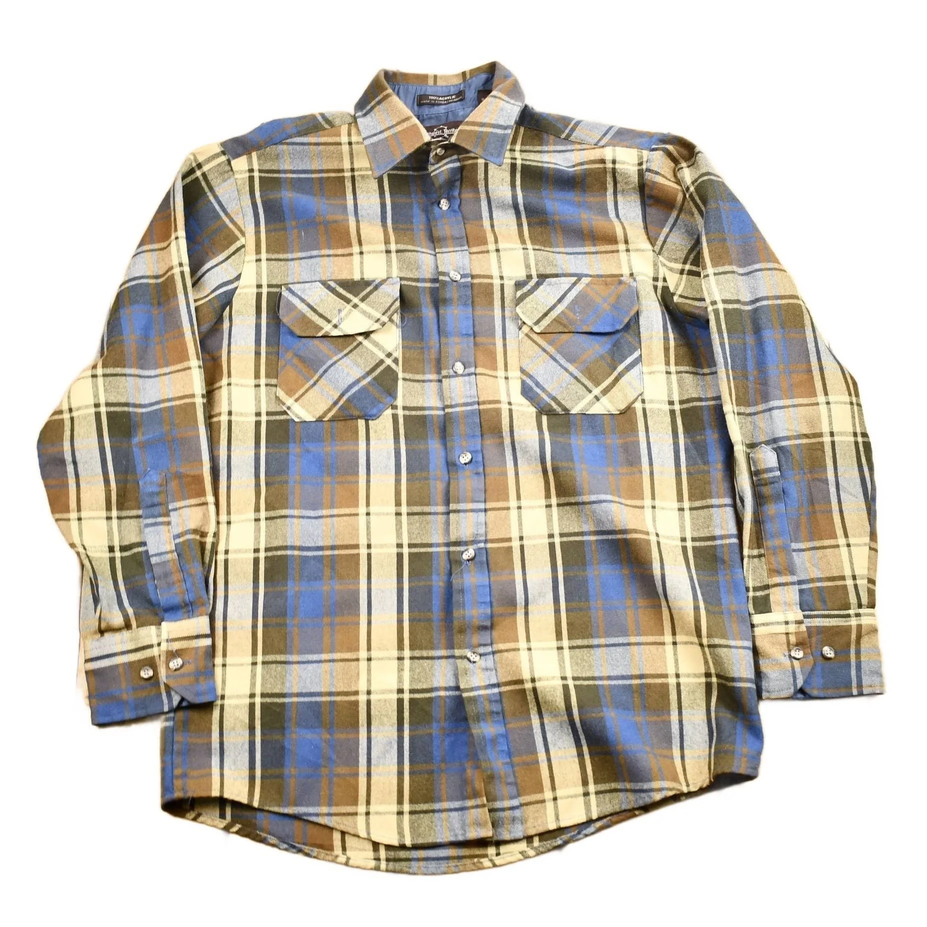 Vintage 1980s Northwest Territory Button Up Plaid ShirtMen's Medium