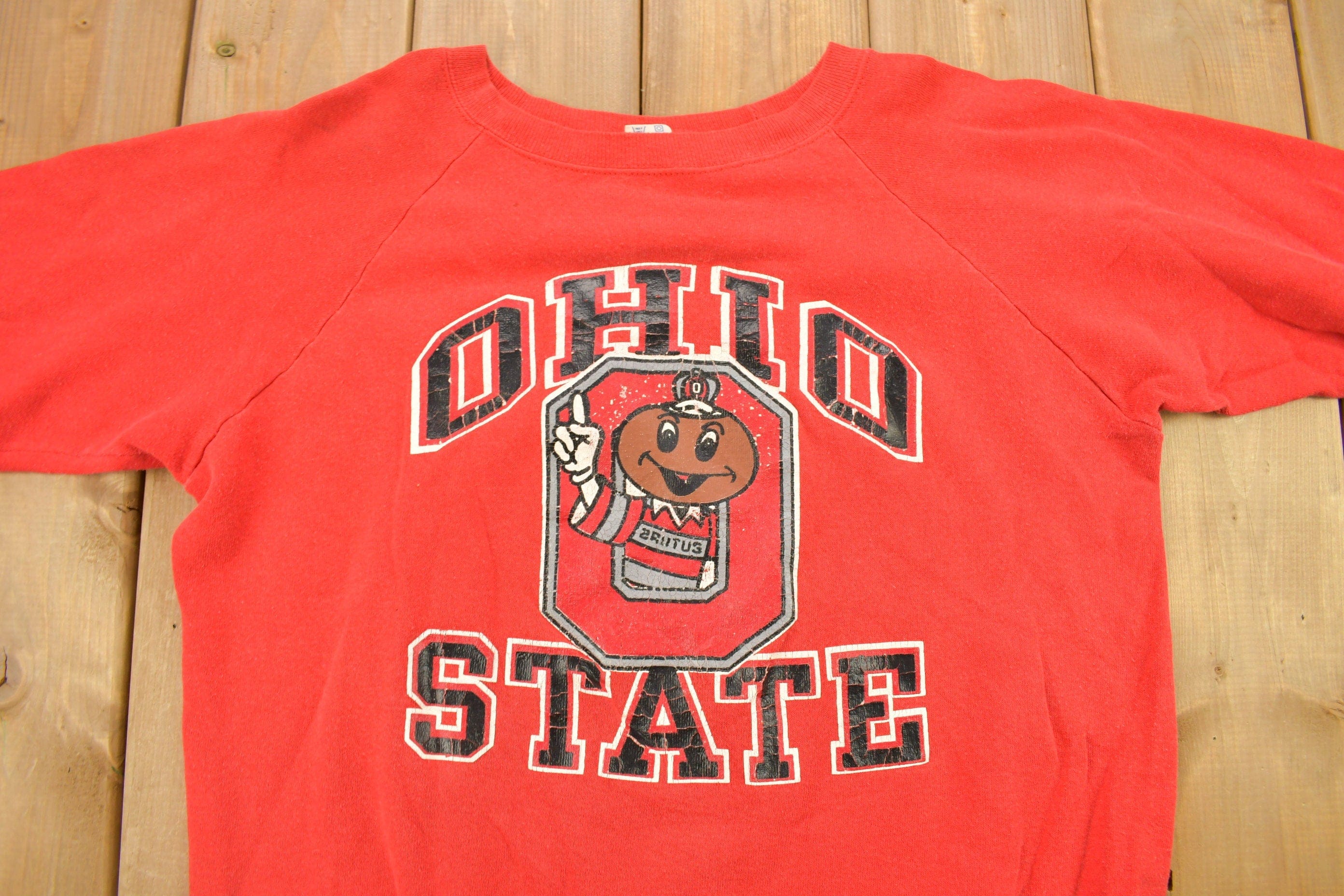 Vintage 1980s Ohio State University Buckeyes Collegiate Champion Crewneck Men's Small - Image 3