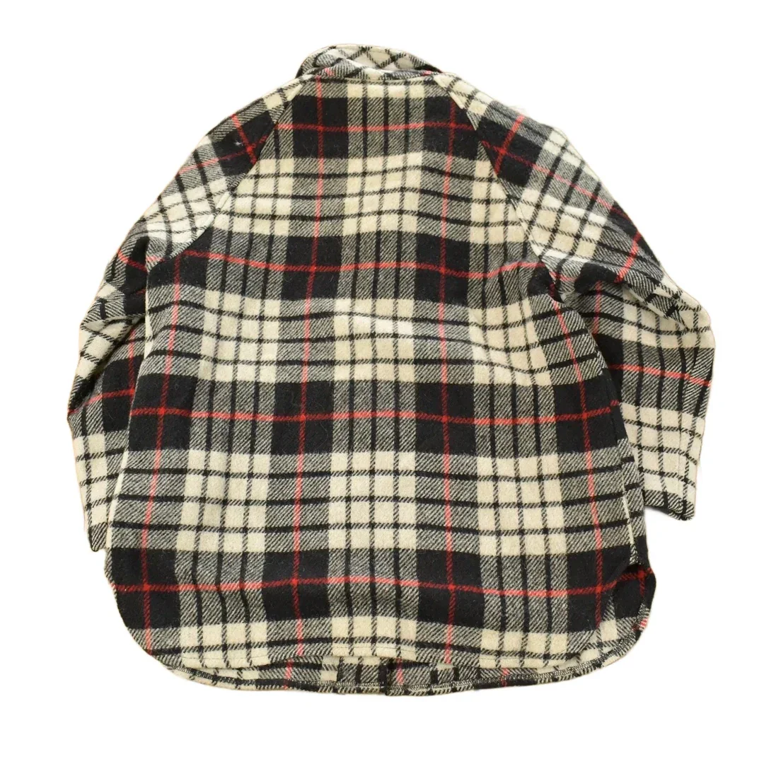 Vintage 1980s Orvis Wool Tartan Plaid Quarter Zip Pullover Jacket Men's Large - Image 2