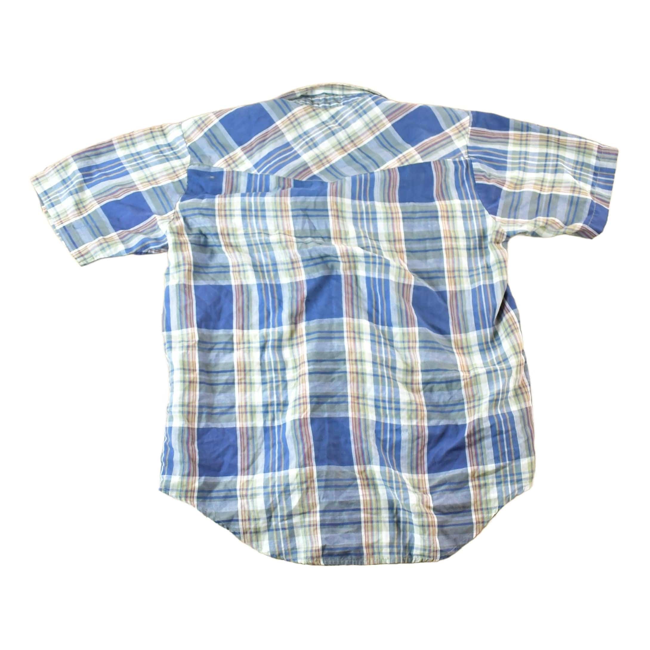 Vintage 1980s Outlaw Western Wear Plaid Button Up Shirt Men's L - Image 2
