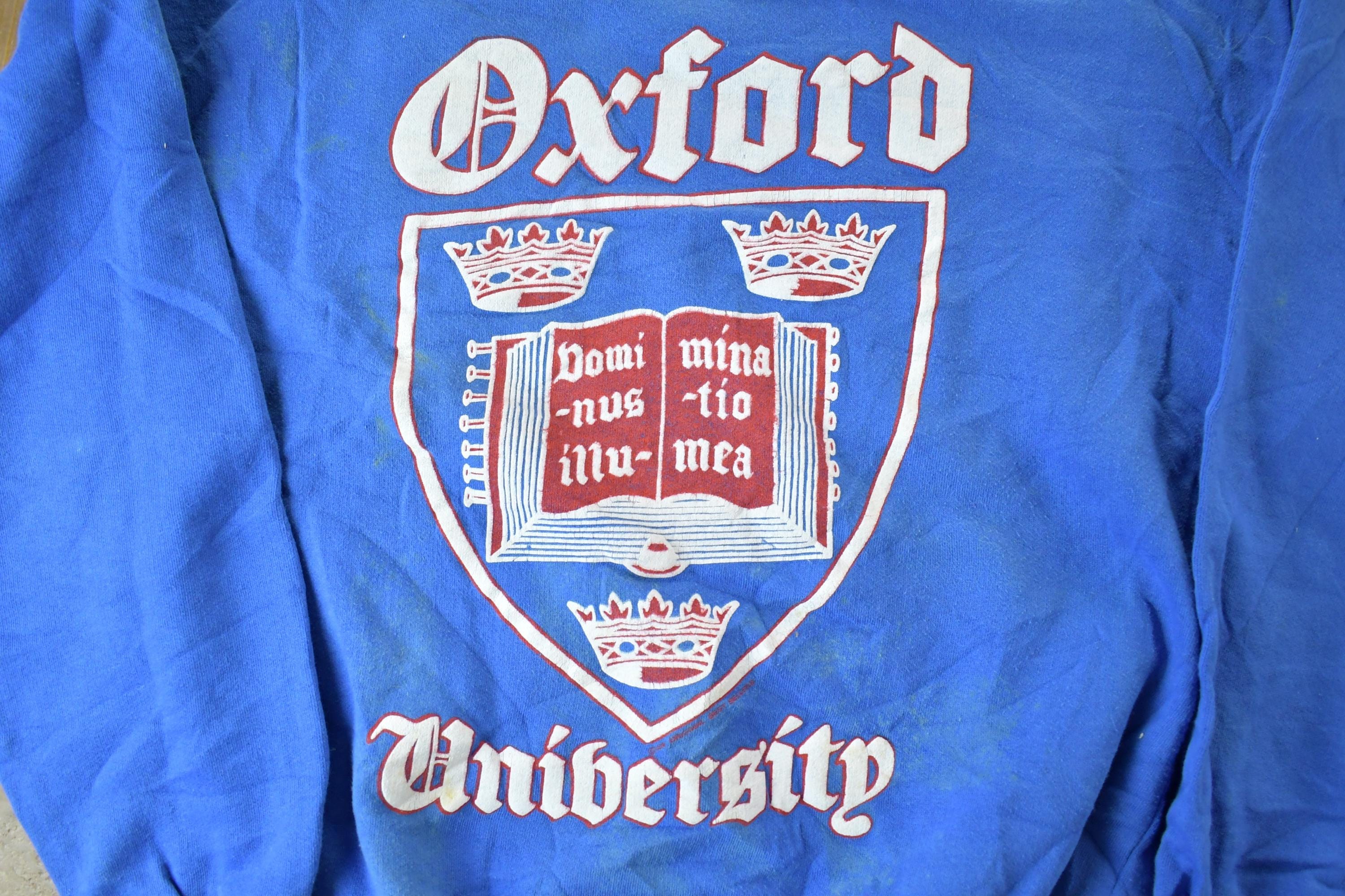Vintage 1980s Oxford University Collegiate Crewneck - Image 4