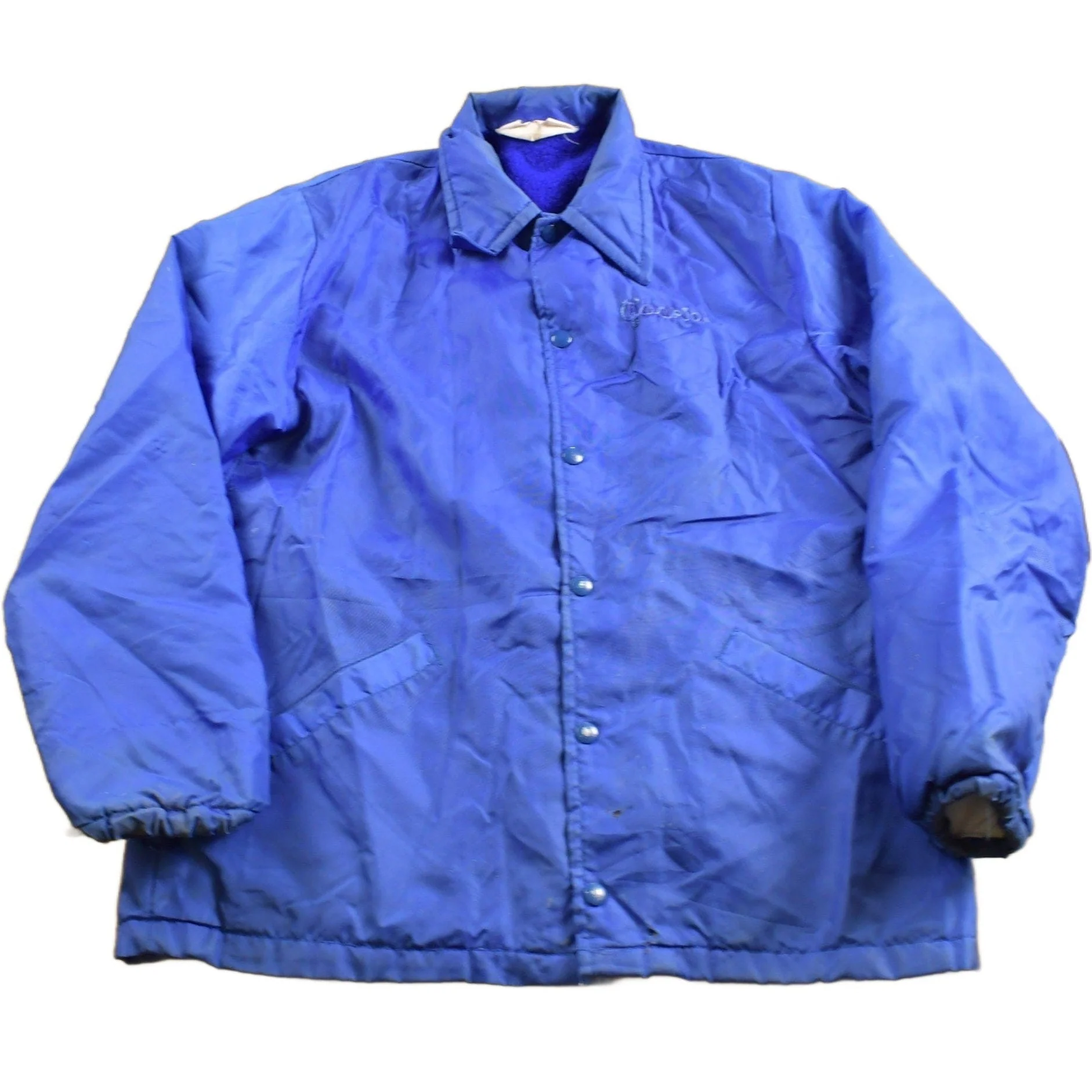 Vintage 1980s P.J.'s Bar Gratiot WI Fleece Lined Windbreaker Jacket Men's Medium - Image 2