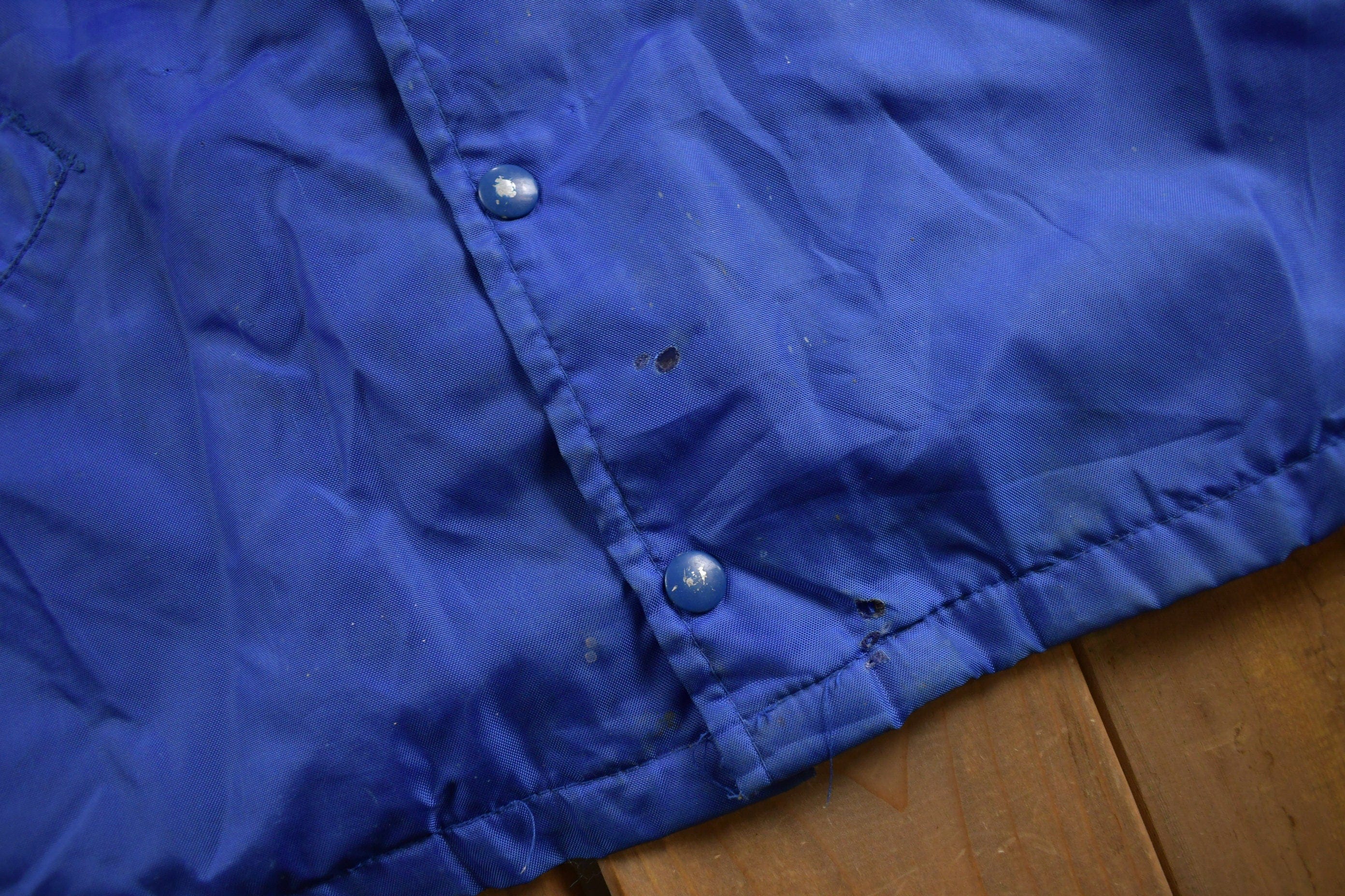 Vintage 1980s P.J.'s Bar Gratiot WI Fleece Lined Windbreaker Jacket Men's Medium - Image 6