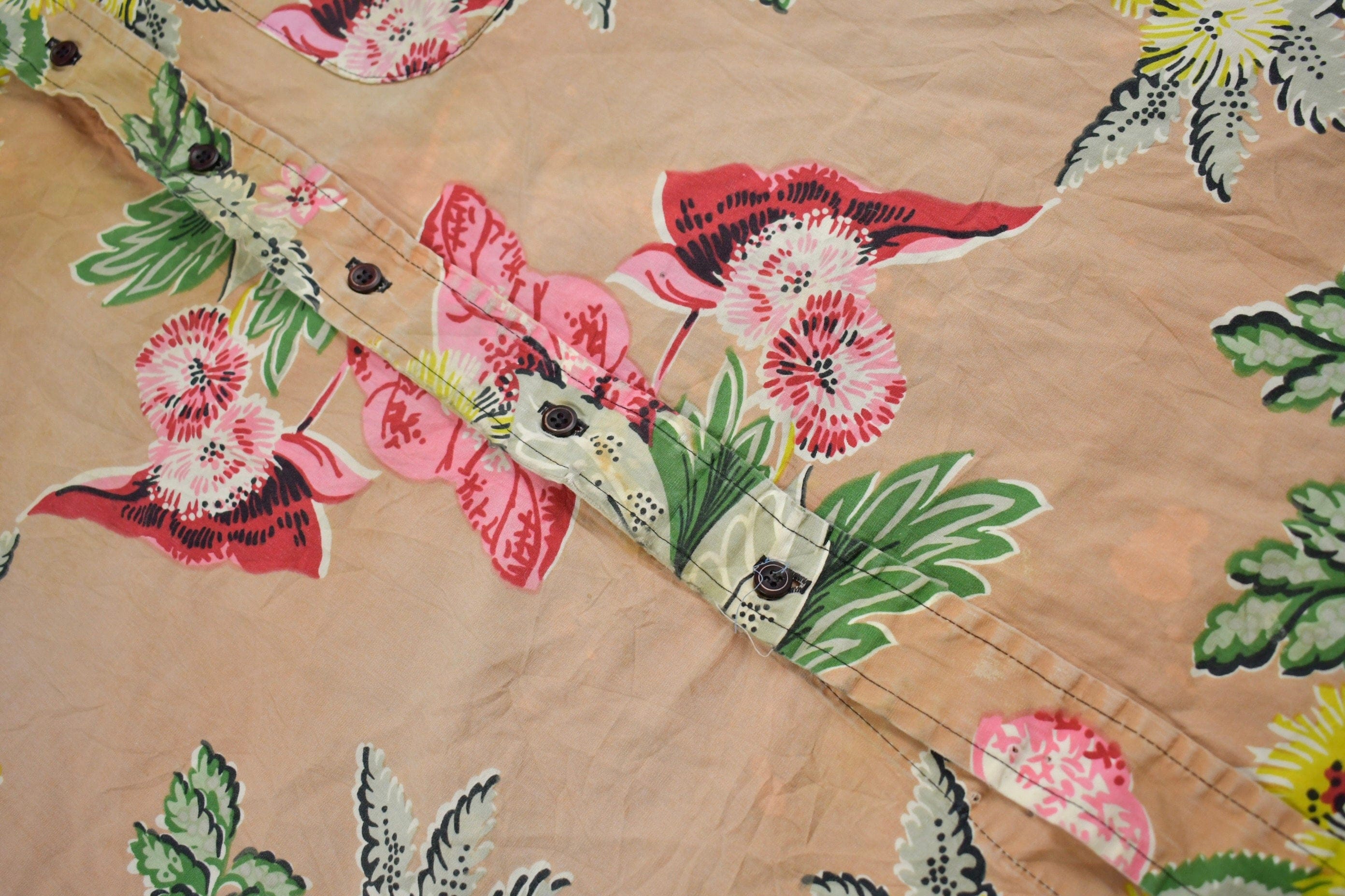 Vintage 1980s Panhandle Slim Floral Button Up Shirt Men's 2XL - Image 4