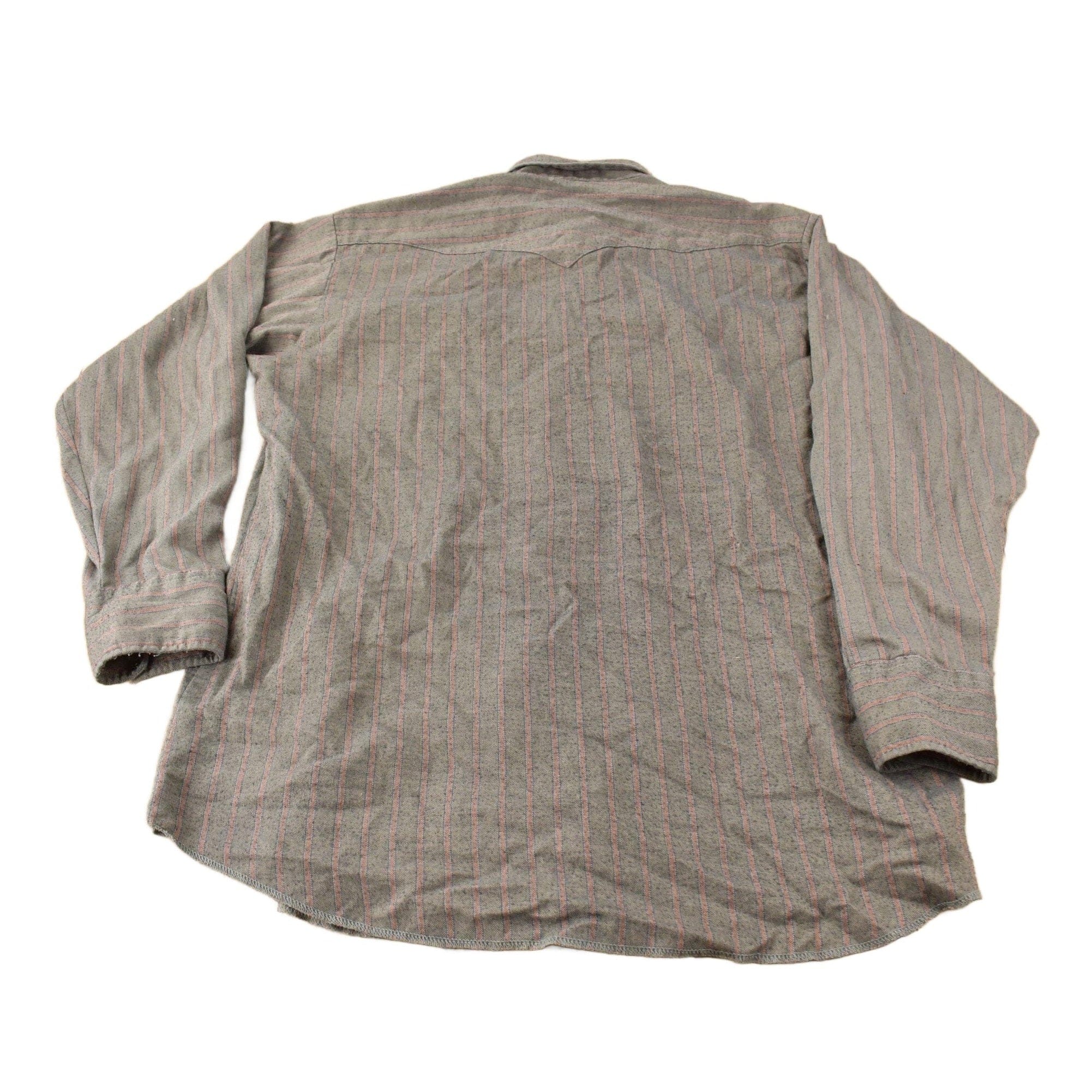 Vintage 1980s Panhandle Slim Western Style Striped Button Up Shirt Men's Large - Image 2