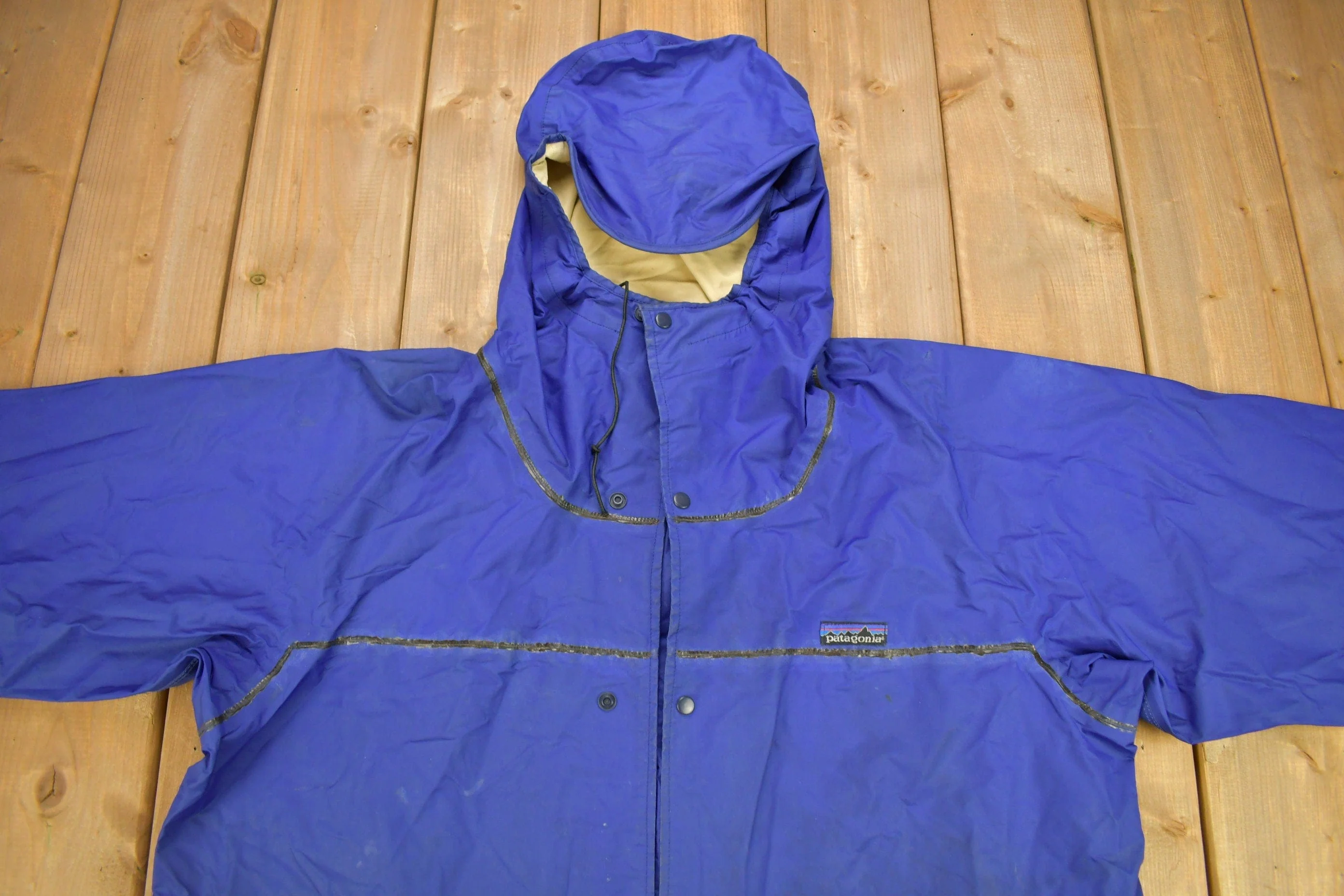 Vintage 1980s Patagonia Full Zip Rain Jacket Men's Large - Image 3