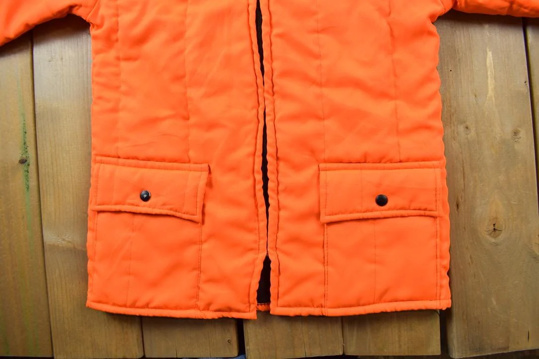 Vintage 1980s Patriot Industries Orange Hi Vis Jacket Men's M - Image 3