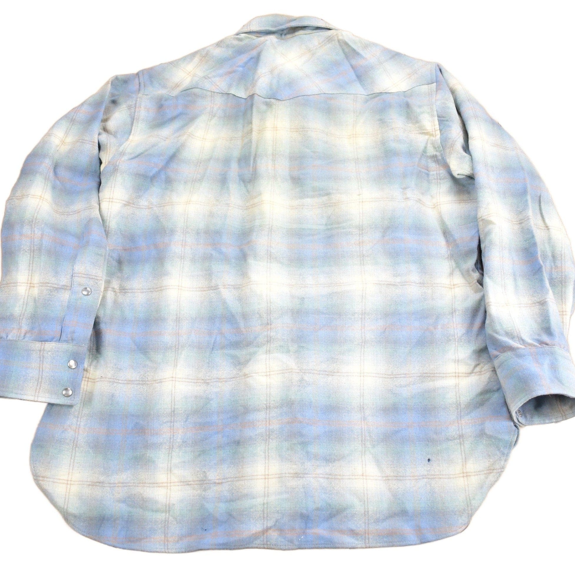 Vintage 1980s Pendleton High Grade Western Wear Plaid Button Up Shirt Men's XL - Image 2