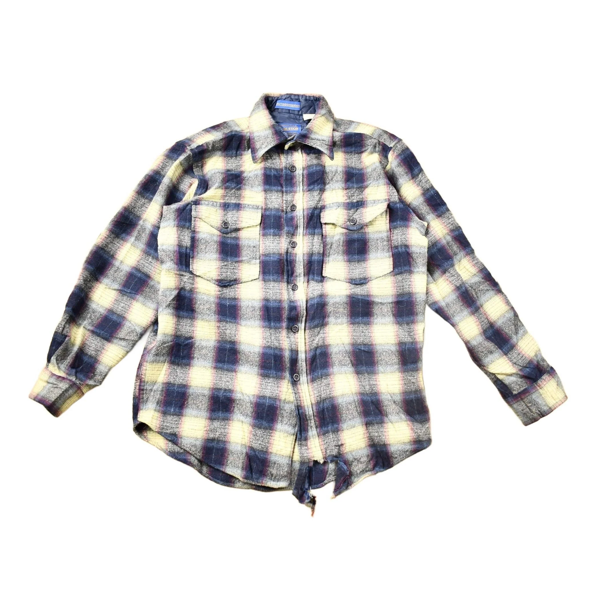 Vintage 1980s Pendleton Outdoorsman Plaid Button Up Shirt Men's Medium