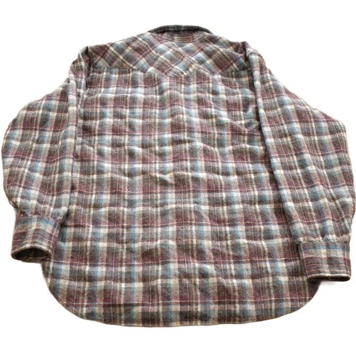 Vintage 1980s Pendleton Wool High Grade Western Wear Flannel Shirt Men's Large - Image 2