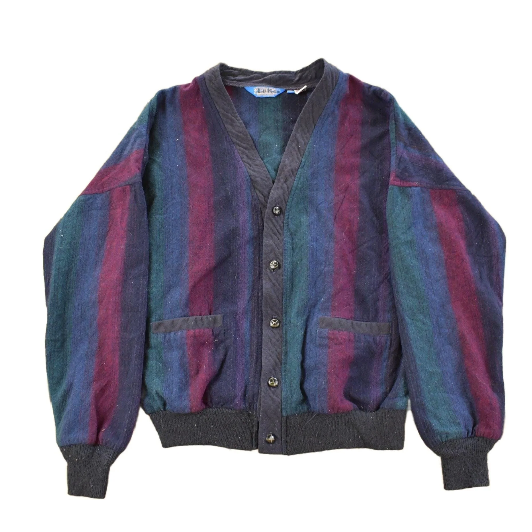 Vintage 1980s Pendleton Wool Knit Cardigan Sweater Men's Medium