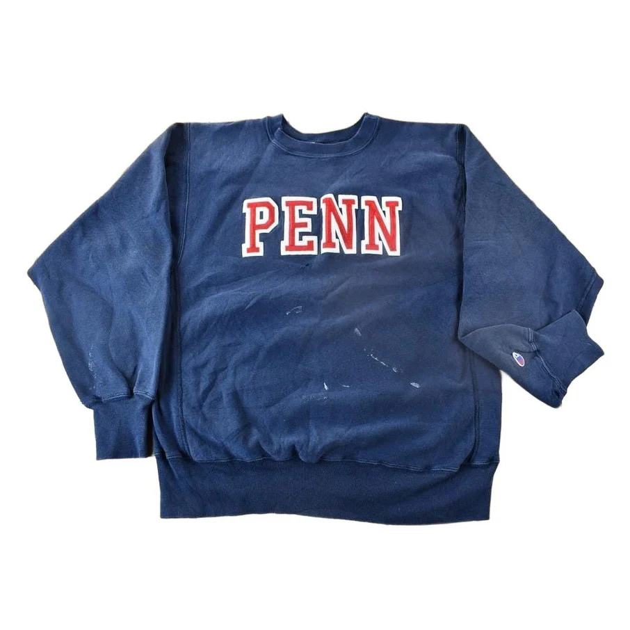 Vintage 1980s Penn State University Champion Reverse Weave Warmup Crewneck Men's Large