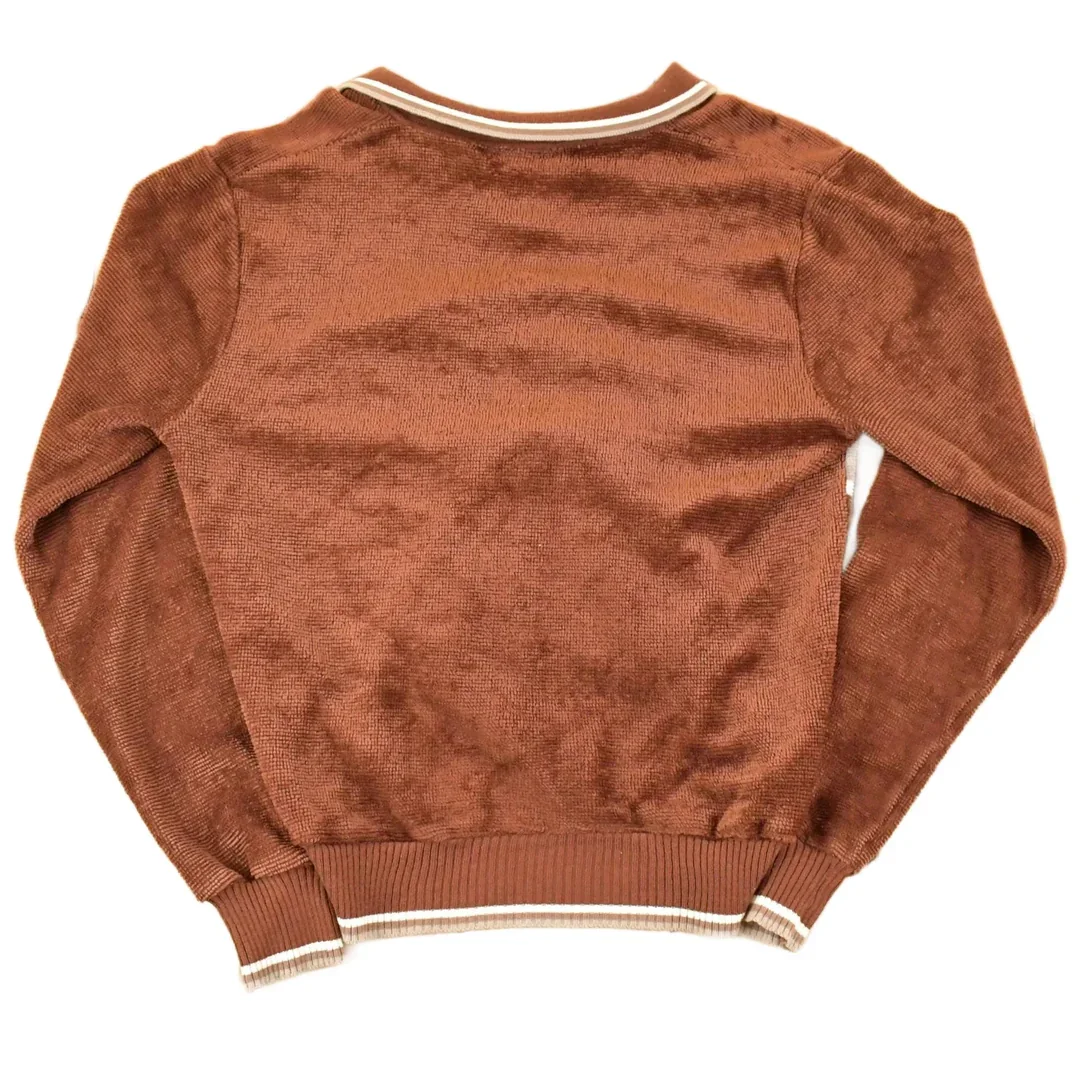 Vintage 1980s Peter B Quarter Button Knit Sweater Mens M - Image 2