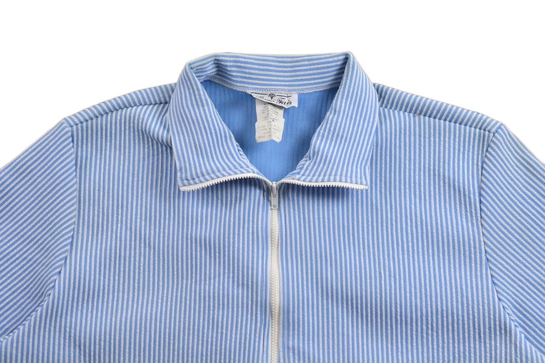 Vintage 1980s Pinstripe Light Jacket Men's XL - Image 3