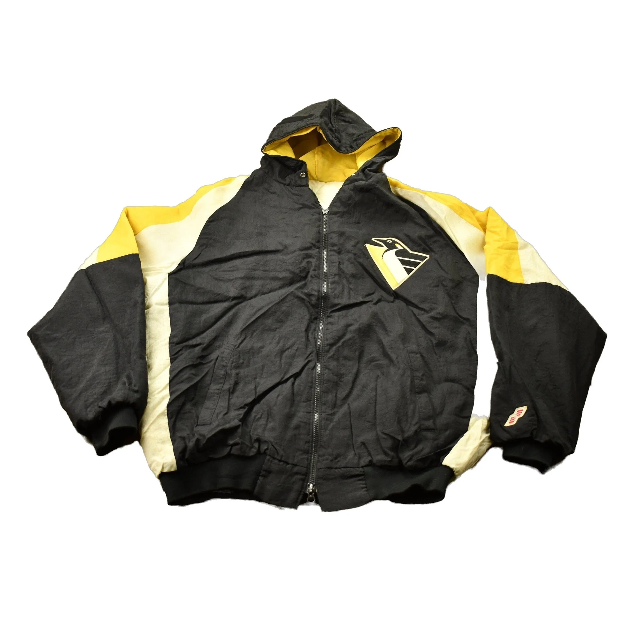 Vintage 1980s Pittsburgh Penguins NHL Full Zip Windbreaker Jacket Men's XL