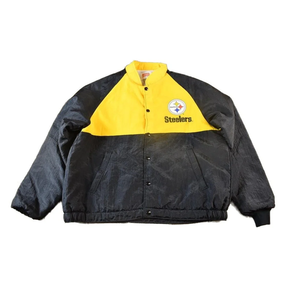 Vintage 1980s Pittsburgh Steelers NFL Starter Windbreaker Jacket Men's Medium