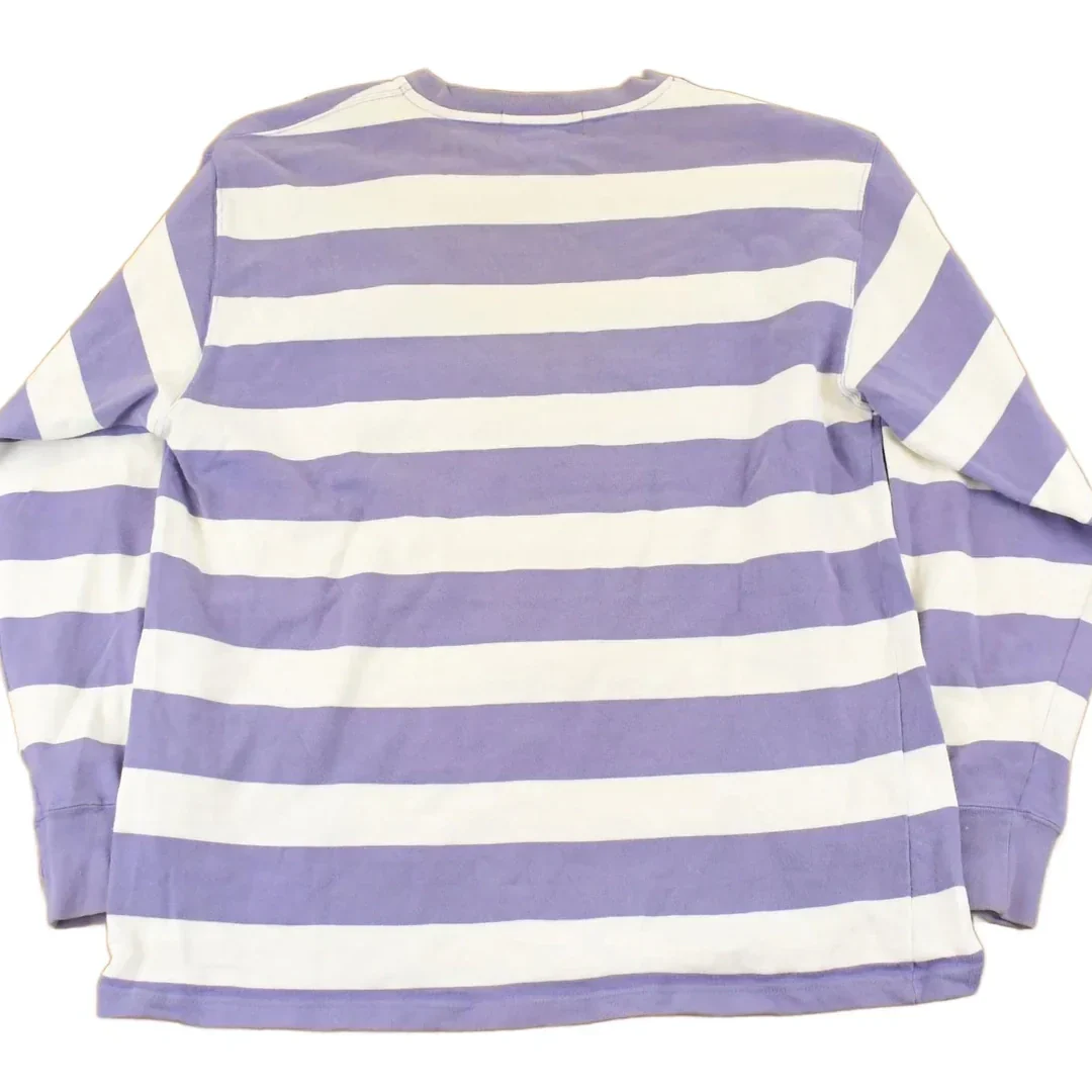 Vintage 1980's Polo Ralph Lauren Striped Crown Crest Crewneck Sweatshirt Men's Medium - Image 2