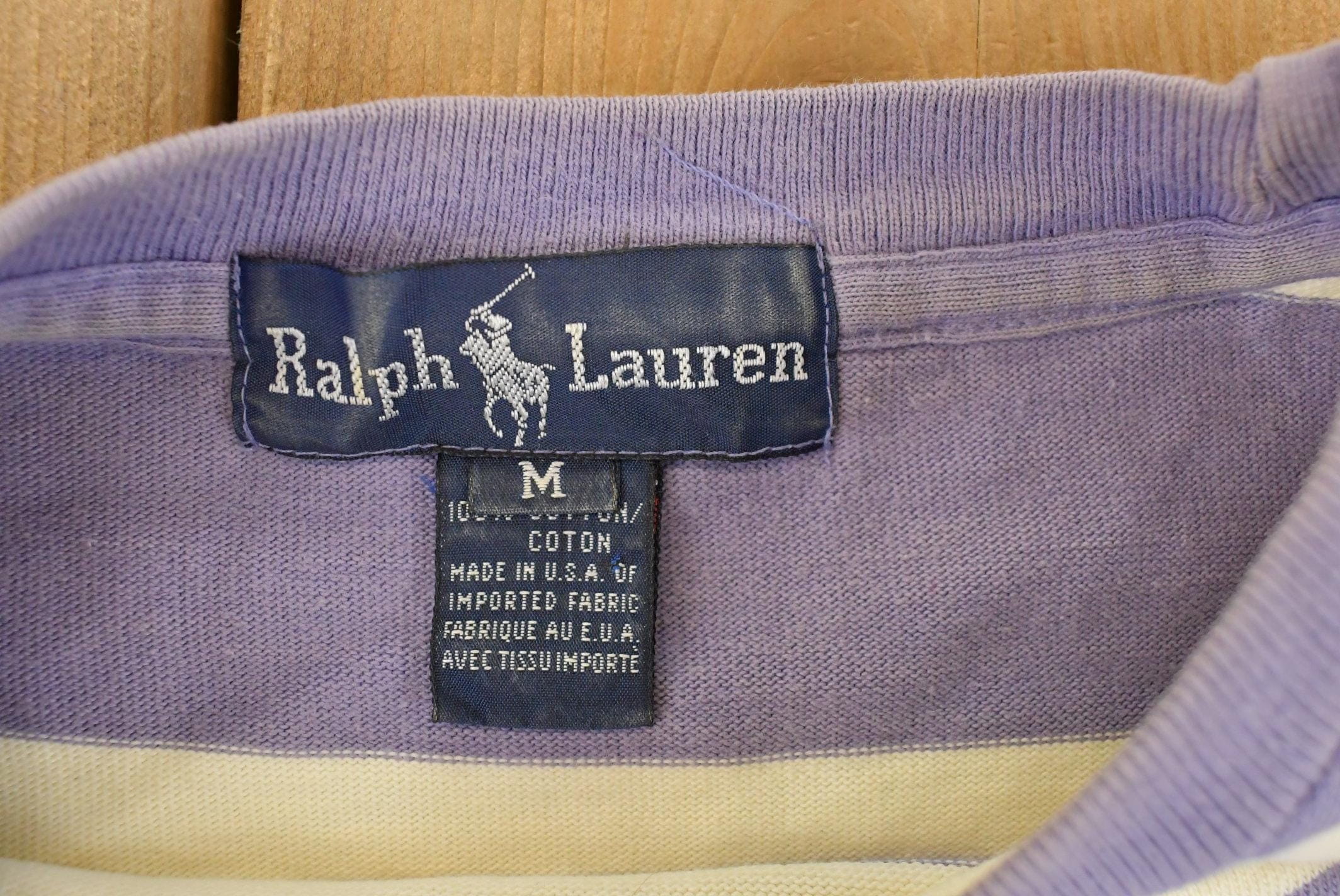 Vintage 1980's Polo Ralph Lauren Striped Crown Crest Crewneck Sweatshirt Men's Medium - Image 5